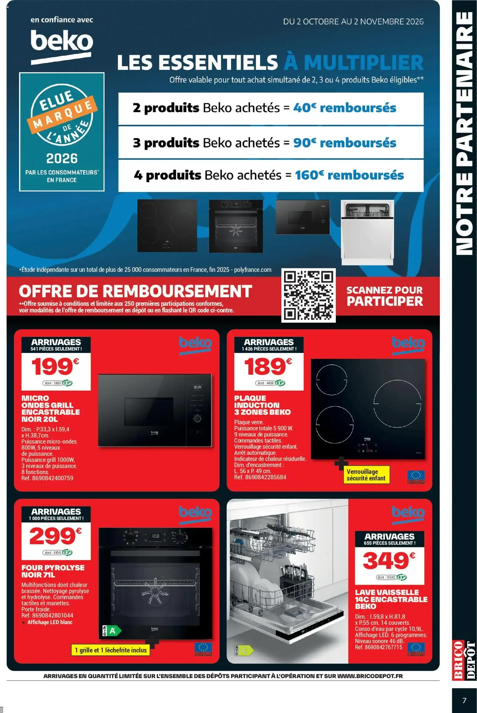 Brico Dépôt - Prix dépôt spécial cuisines à partir du 02/10/2026 - promo en ligne du 2 octobre au 15 octobre 2026 - Catalogue page 7