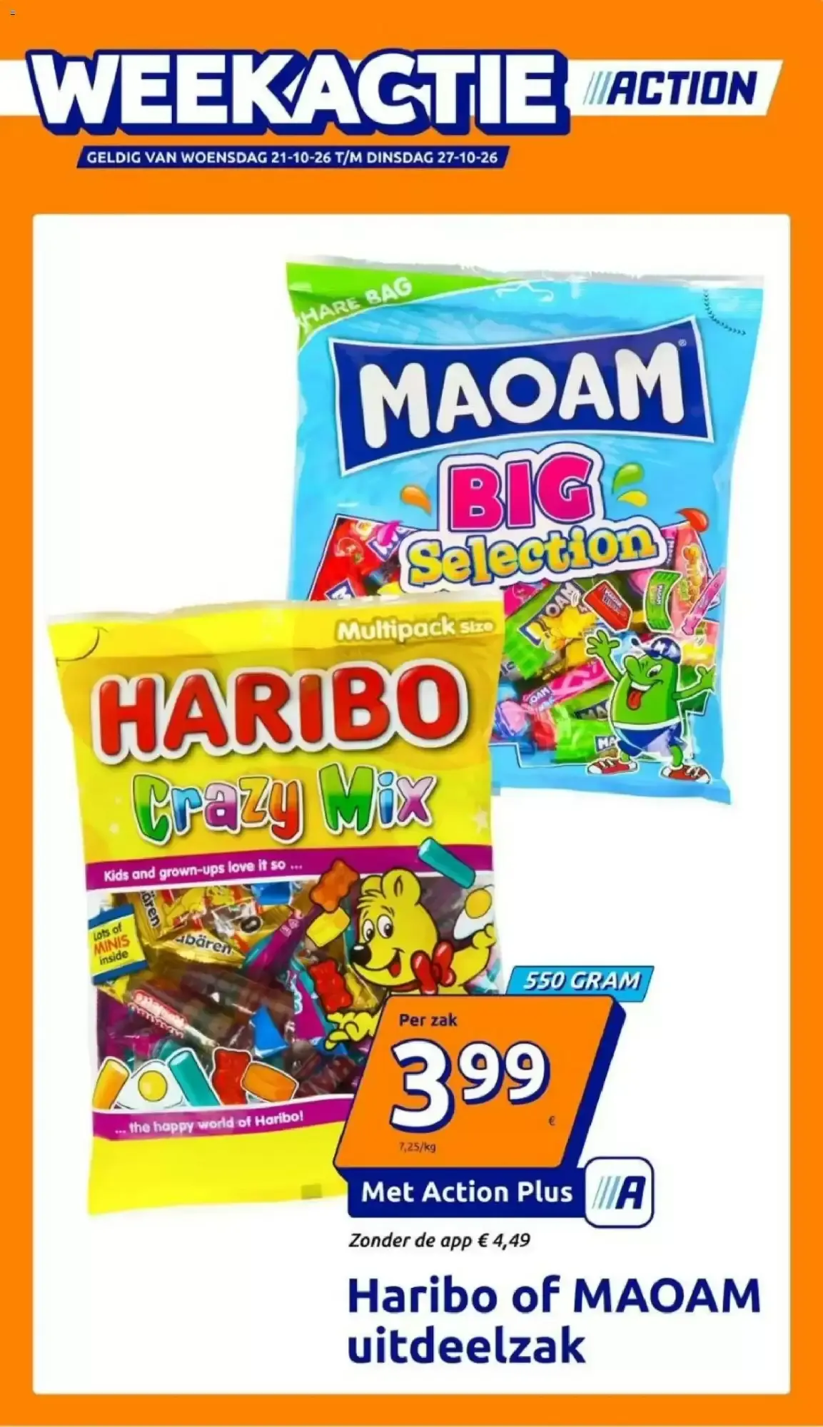 Haribo of MAOAM uitdeelzak van 21 oktober tot 27 oktober 2026 - folder pagina 1