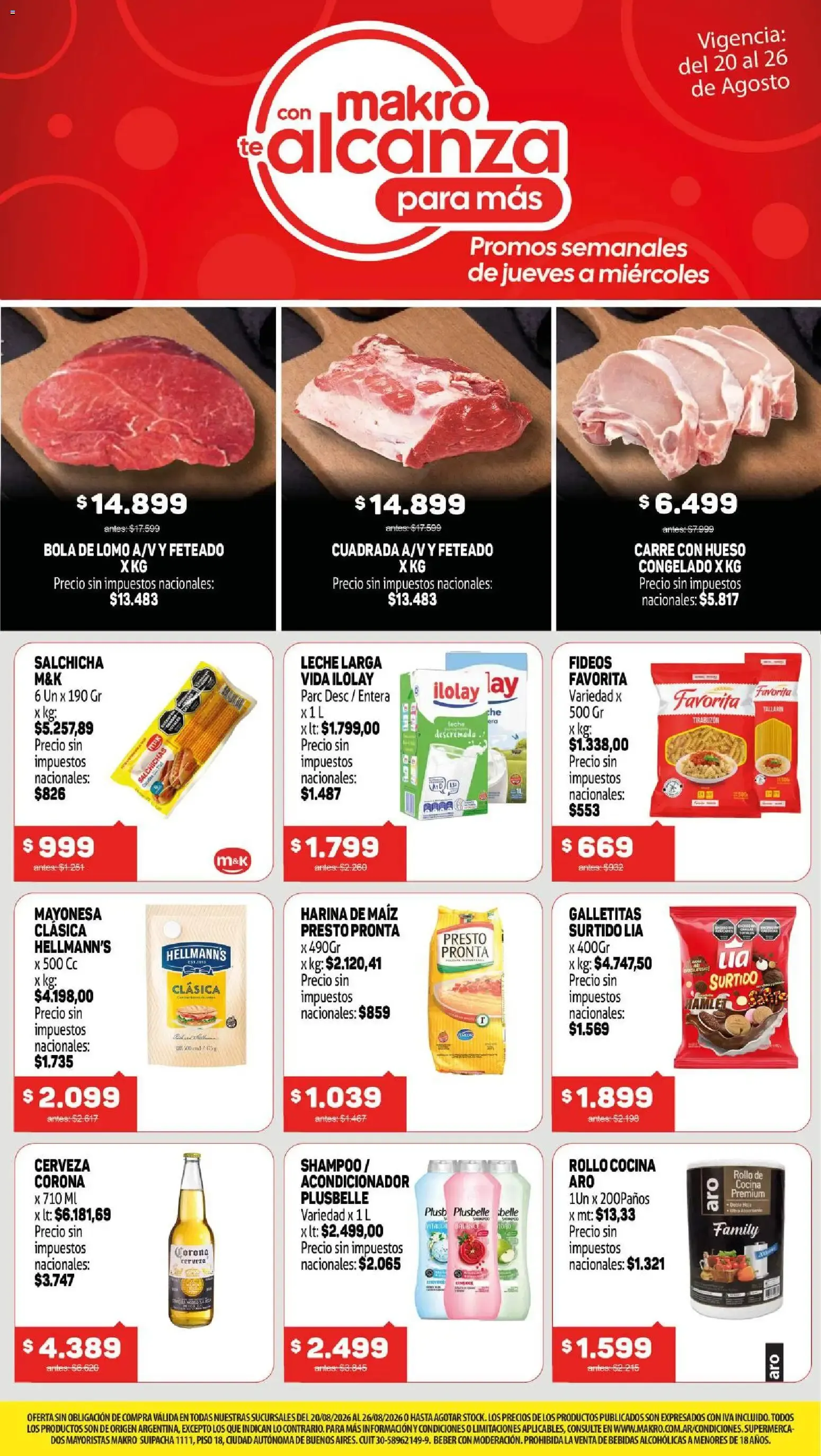 Ofertas de Makro ofertas del 20/08/2026 - 26/08/2026 20 de agosto al 26 de agosto 2026 - Página 1 del catálogo