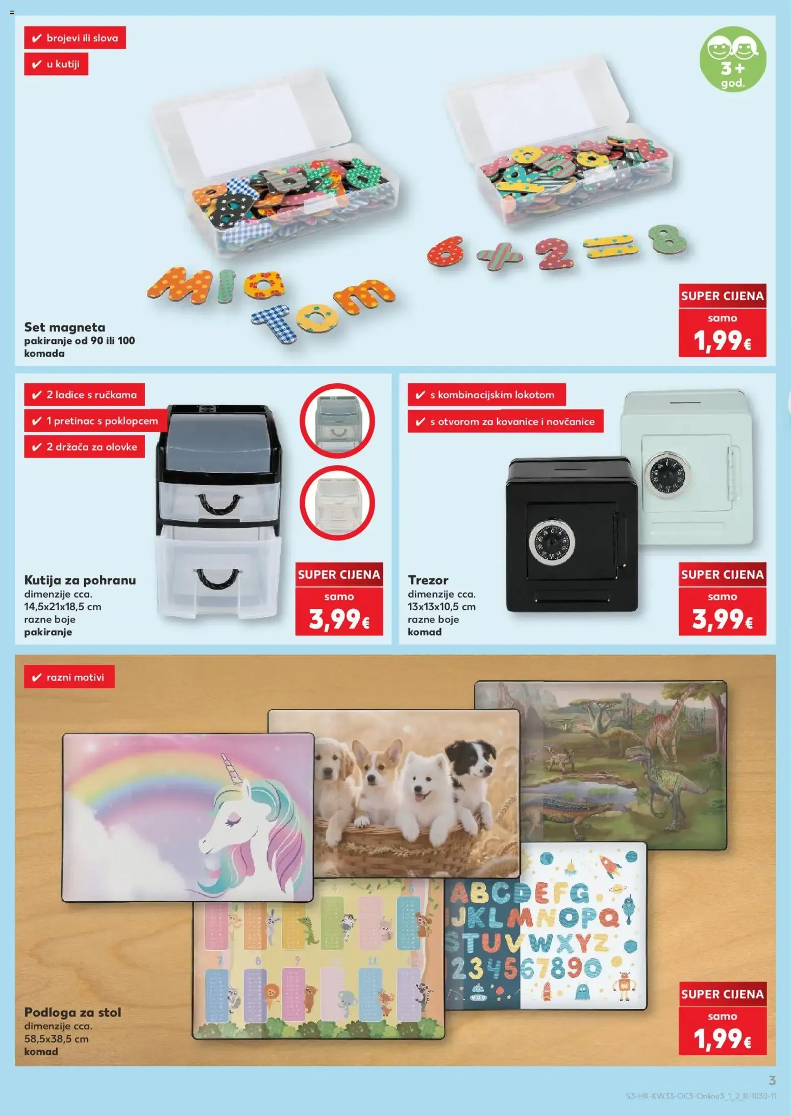 Katalog Kaufland Hura! Počinje škola! (¡Hurra! ¡Empieza el colegio!) od 10. kolovoza do 13. rujna 2026. - Pregled Stranica 3