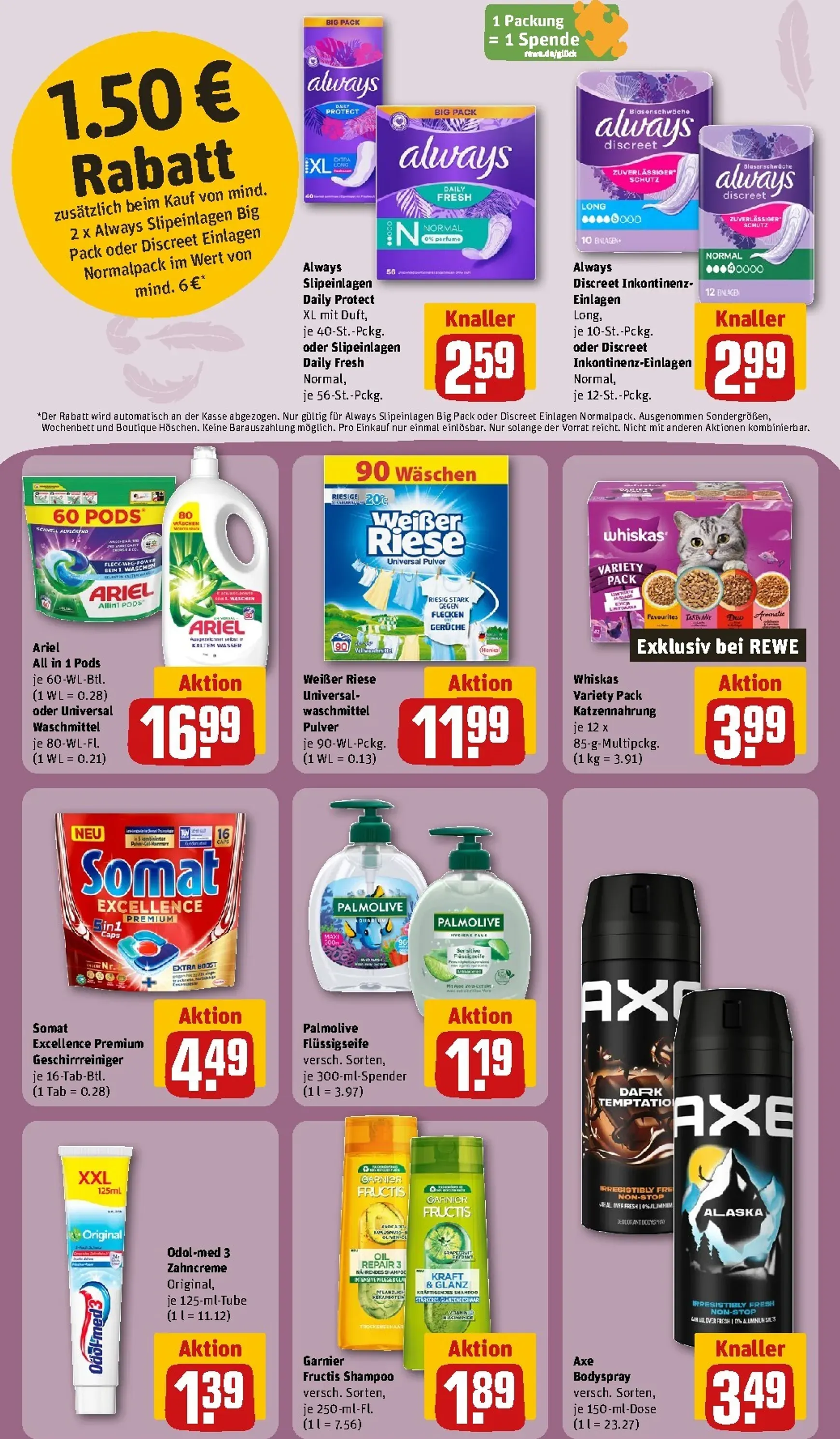 REWE Arina Fester - Jeder Tag Spartag! von 17. August bis 23. August 2026 - Prospekt seite 25