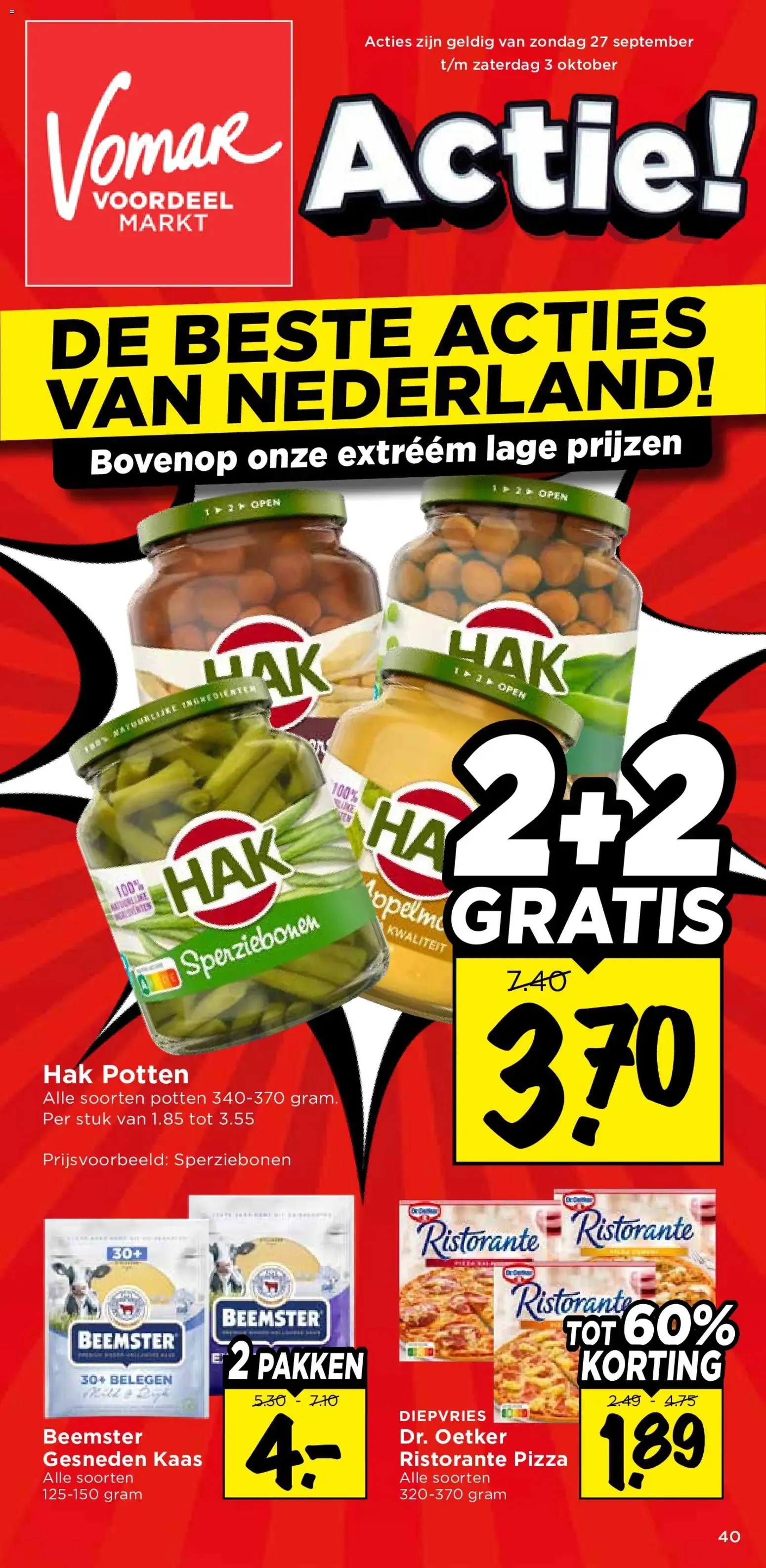 Vomar Actie! van 27 september tot 3 oktober 2026 - Folder pagina 1
