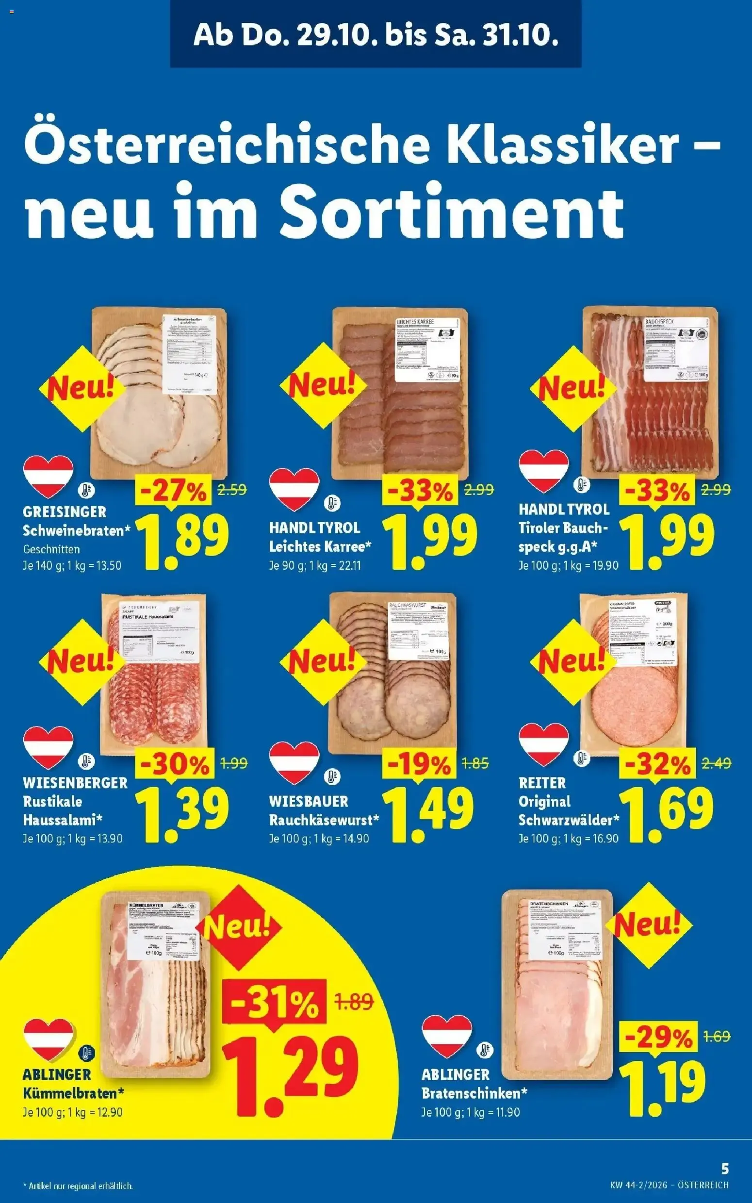 Lidl Flugblatt - Wien ab 25.10.2026 - Angebote ab donnerstag von 29. Oktober bis 31. Oktober 2026 - Flugblätt seite  7