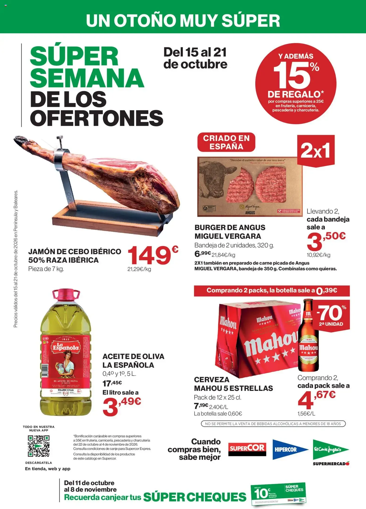 Hipercor - Semana de los Ofertones del 15/10/2026 | folleto