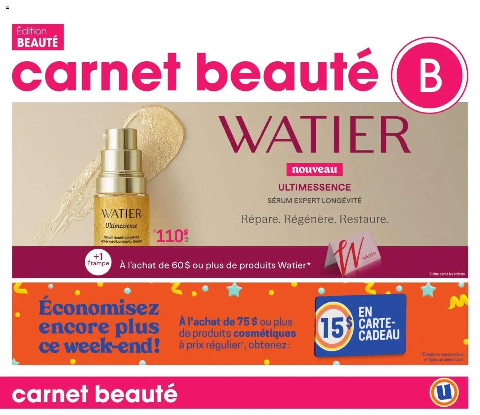 Uniprix - Carnet beauté from Sep 17, 2026 > weekly specials & deals from September 17 to September 23 2026 - flyer page 1