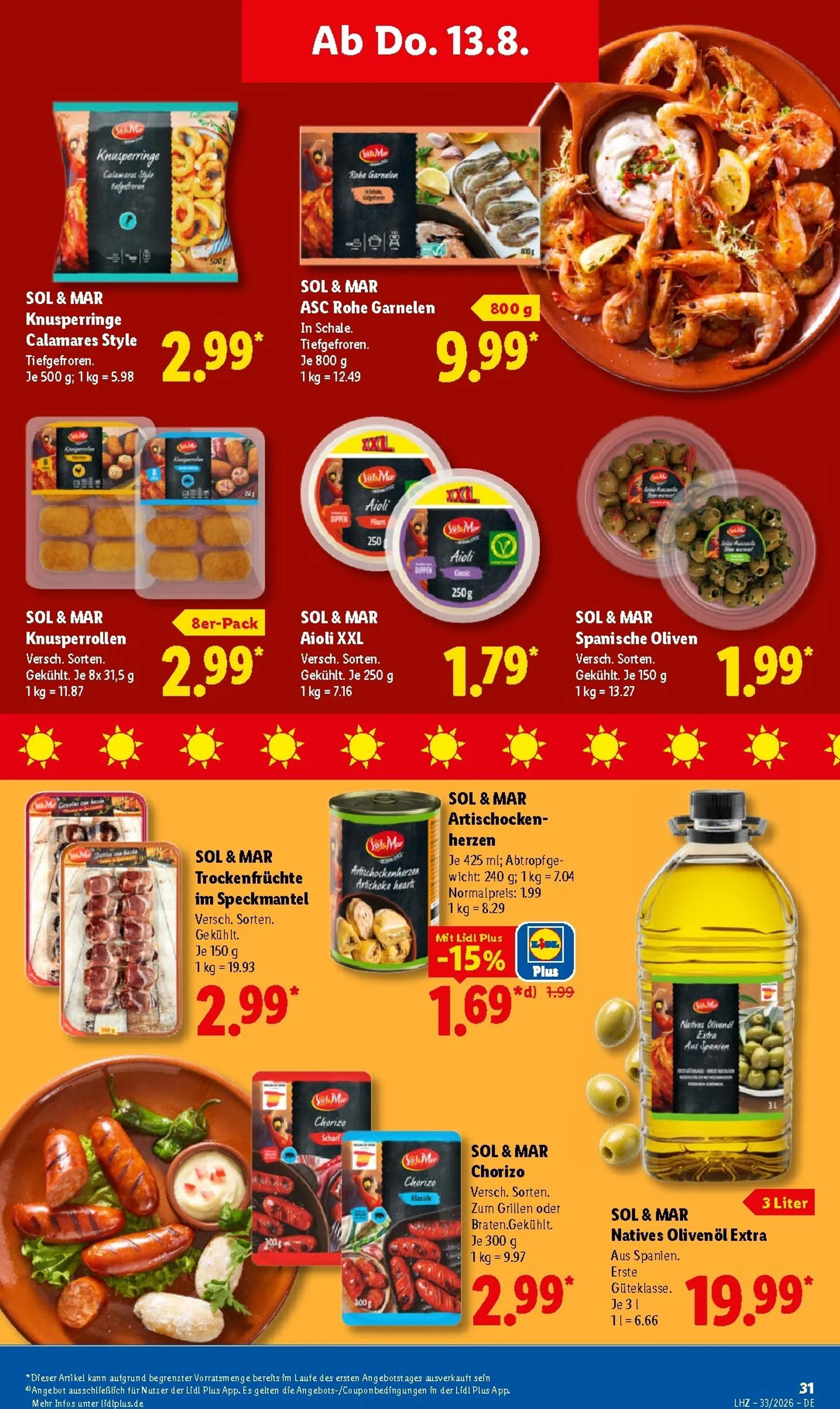 Lidl: Sparen beim Preisführer, Spanische Woche & Sale von 10. August bis 15. August 2026 - Prospekt seite 56