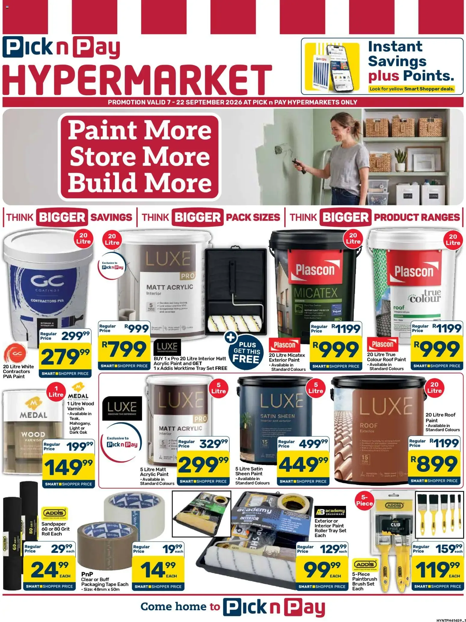 Pick n Pay - Hypermarket Paint & Storage (07/09/2026 - 22/09/2026) Online from 7 September to 22 September 2026 - Catalogue Page 1