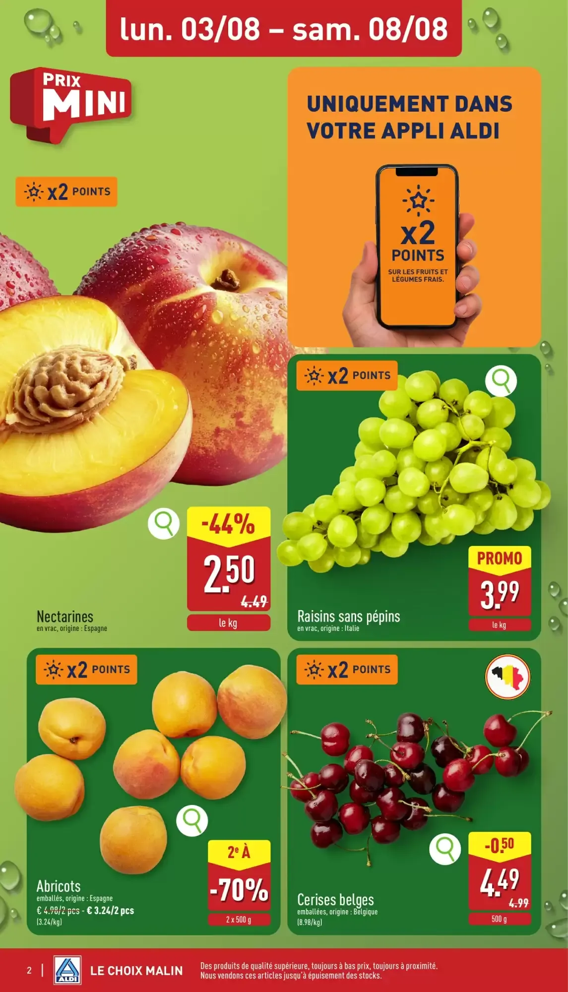 ALDI Dépliant du lun. 03/08 au sam. 08/08 inclus van 3 augustus tot 8 augustus 2026 - folder pagina 2