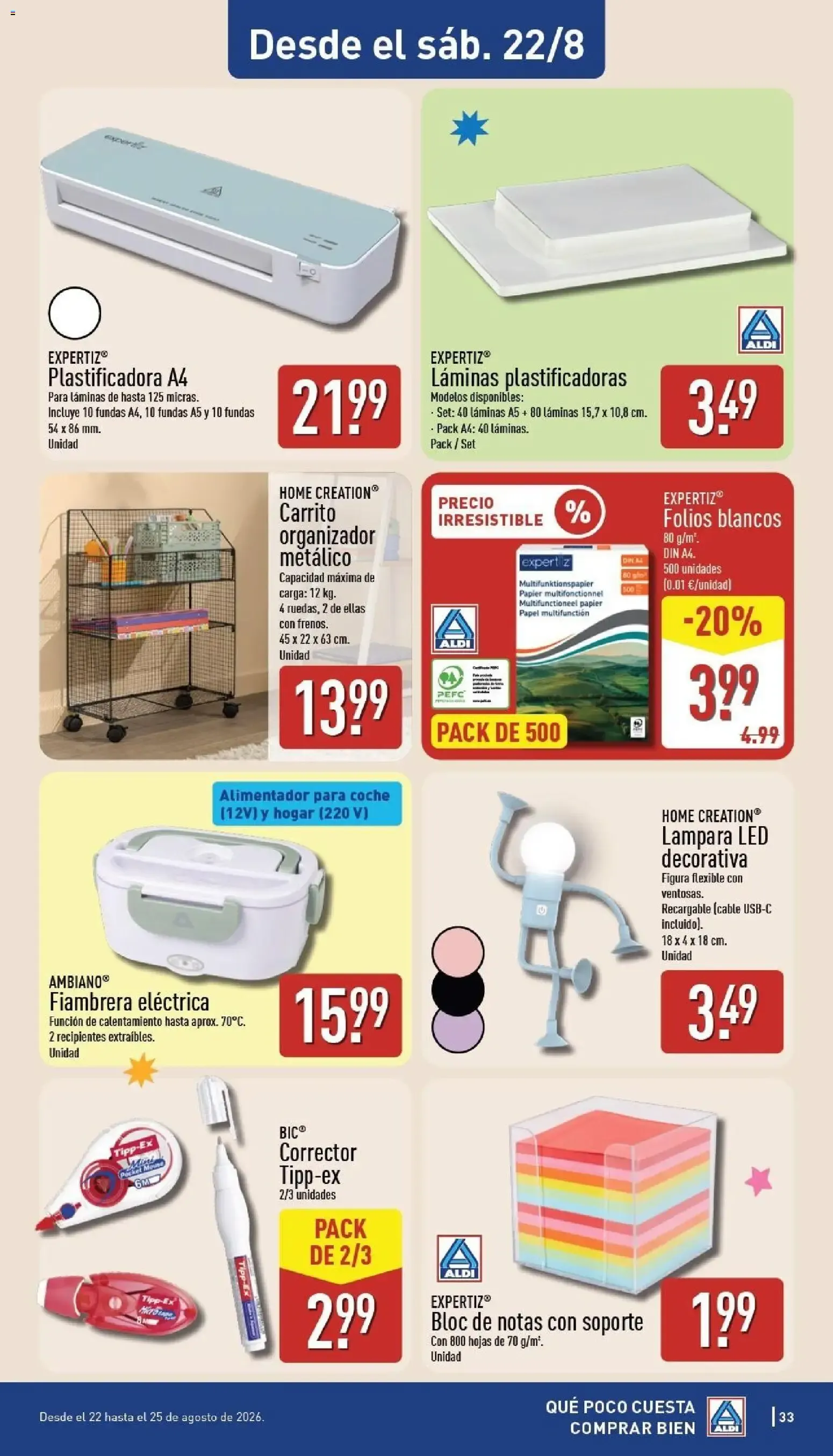 Catálogo de Aldi: Frescura a precios para tirarse a la piscina 17 de agosto al 23 de agosto 2026 - Página 33