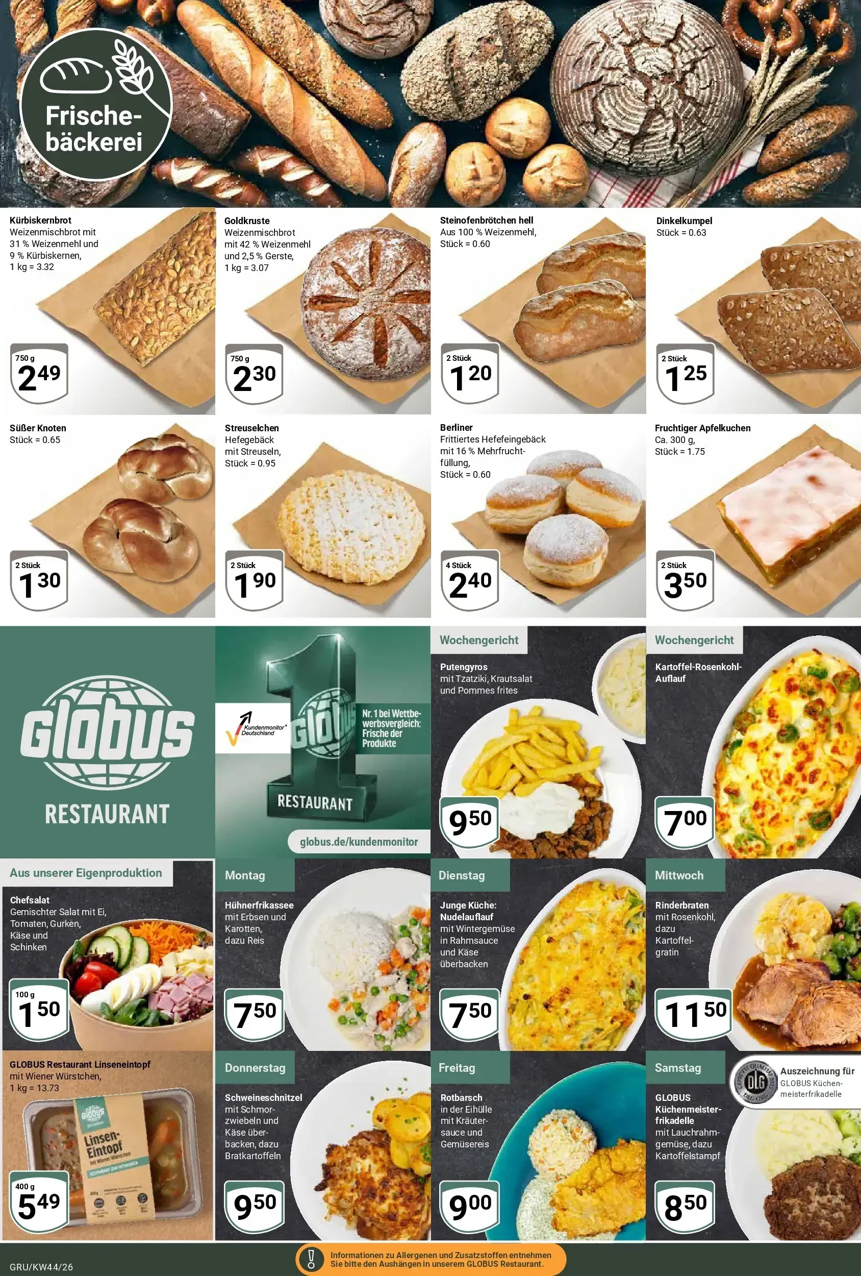 Globus - Grünstadt Prospekt – von Montag 26.10.2026 bis Samstag 31.10.2026 von 26. Oktober bis 31. Oktober 2026 - Prospekt seite 7