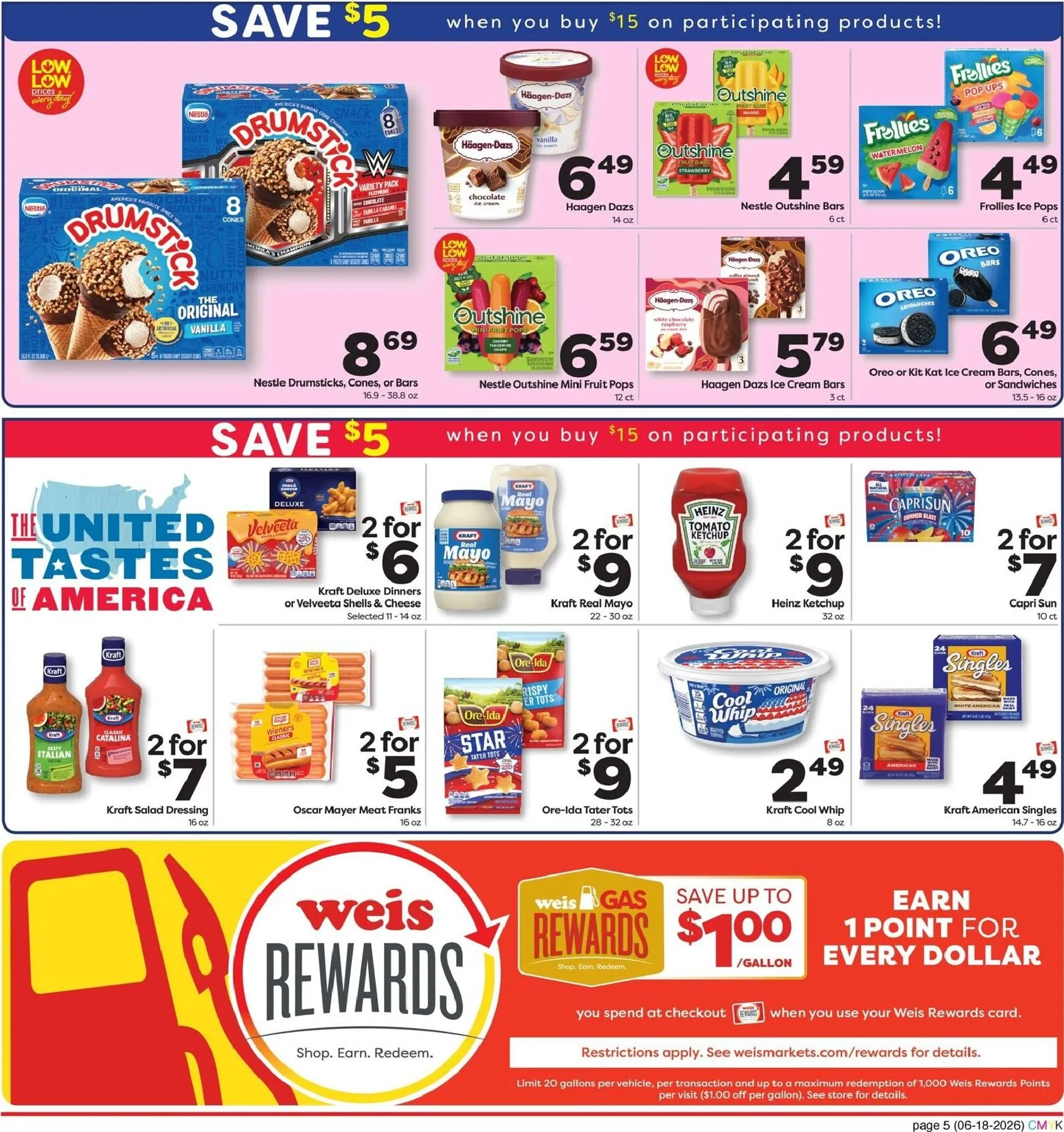 Weekly ad Current Weis Markets - Extended Savings leaflet valid from Thursday 06/18/2026 to Wednesday 07/15/2026 from June 18 to July 15 2026 - Page 5