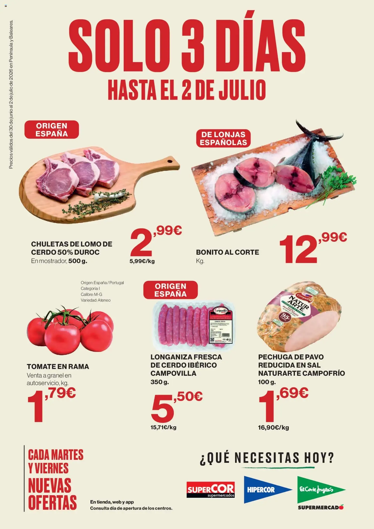 Catálogo de Hipercor catálogo del 30/06/2026 | folleto 30 de junio al 2 de julio 2026 - Página 1