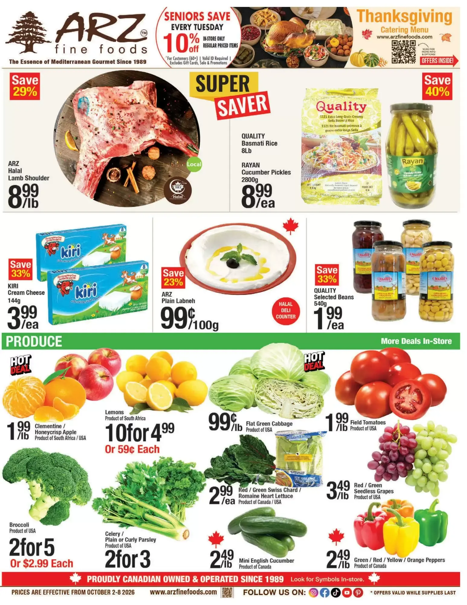 Arz Fine Foods flyer week 40 from October 2 to October 8 2026 - flyer page 1