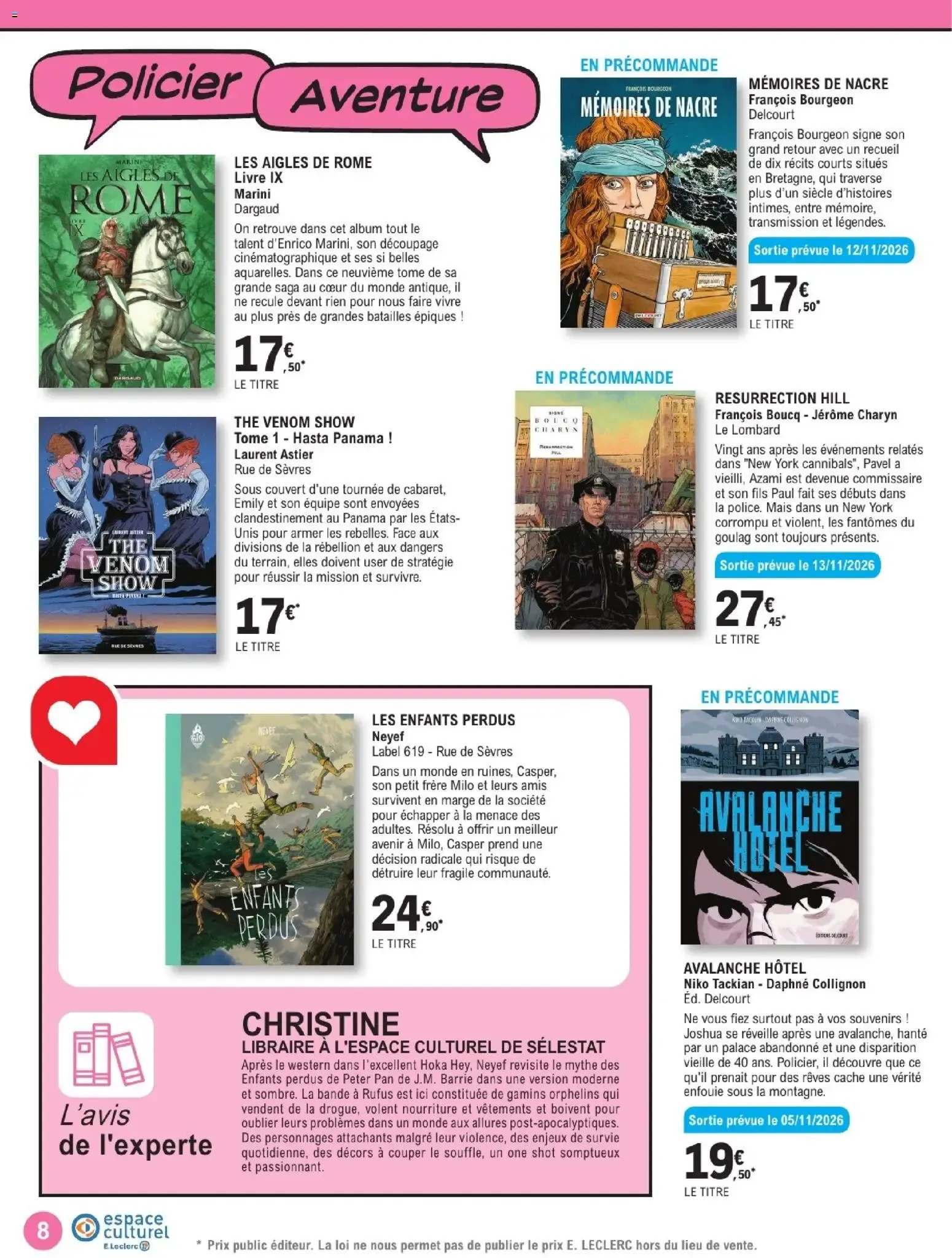 Espace Culturel E.Leclerc: Spécial BD & Manga du 13 octobre au 5 décembre 2026 - Catalogue page 8