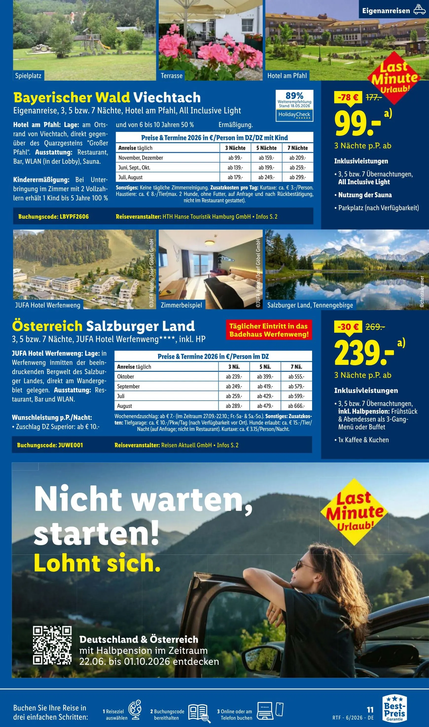 Lidl - Reise Highlights Prospekt – von Donnerstag 11.06.2026 bis Mittwoch 15.07.2026 von 13. Juni bis 15. Juli 2026 - Prospekt seite 11