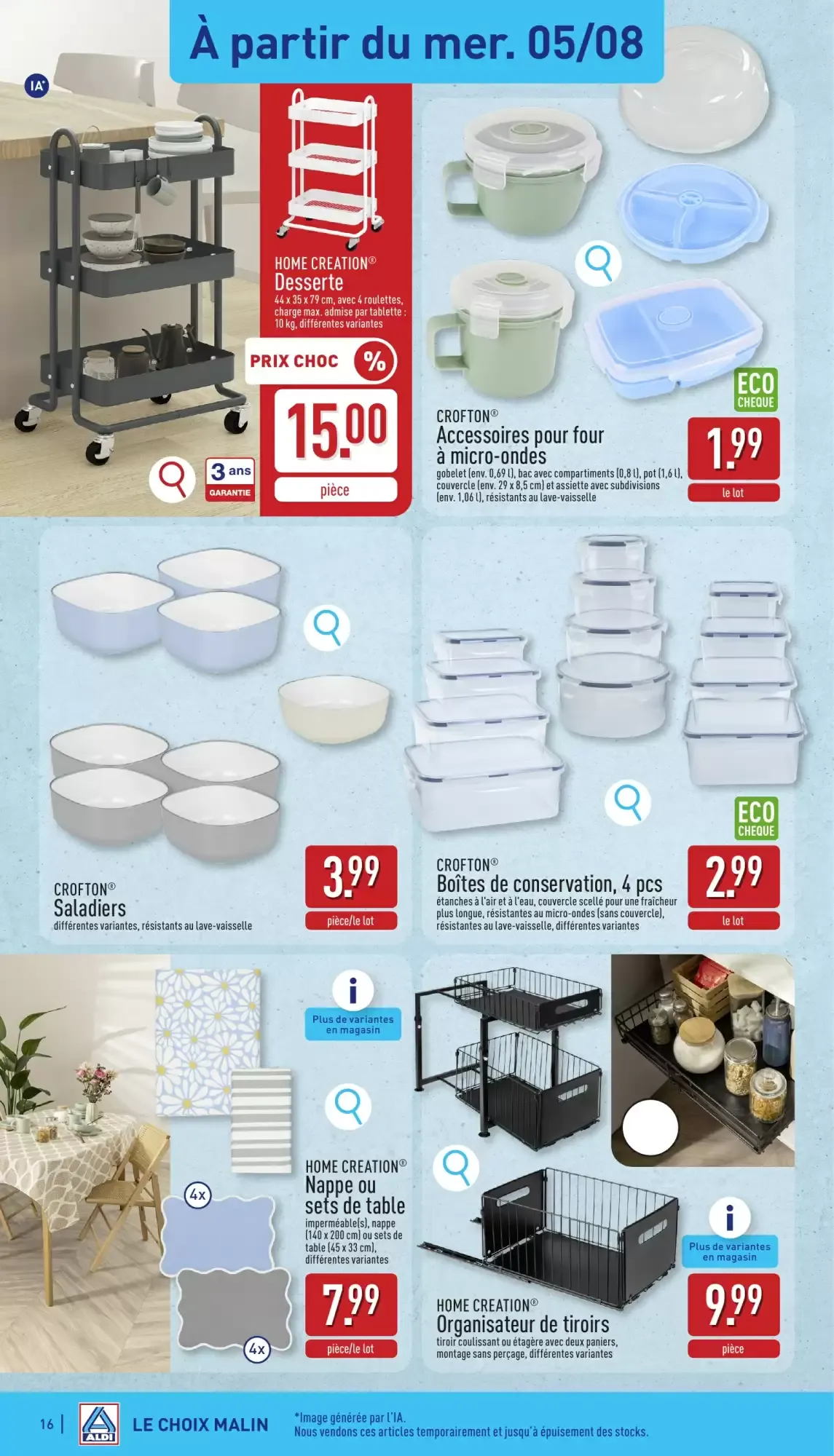 ALDI Dépliant du lun. 03/08 au sam. 08/08 inclus van 3 augustus tot 8 augustus 2026 - folder pagina 16