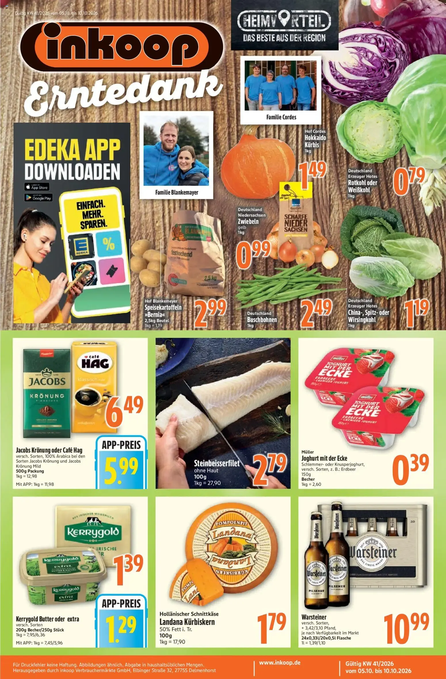 Inkoop Erntedank von 5. Oktober bis 10. Oktober 2026 - Prospekt seite 1