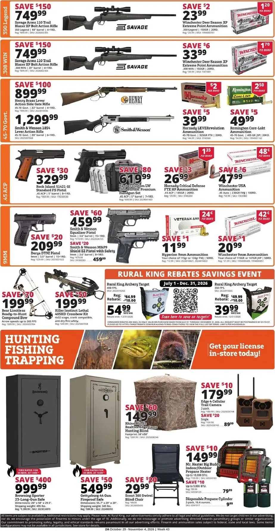 Weekly ad Current Rural King leaflet valid from Thursday 10/29/2026 to Wednesday 11/04/2026 from October 29 to November 4 2026 - Page 2