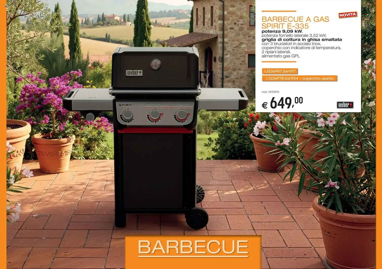 BARBECUE A GAS SPIRIT E-335