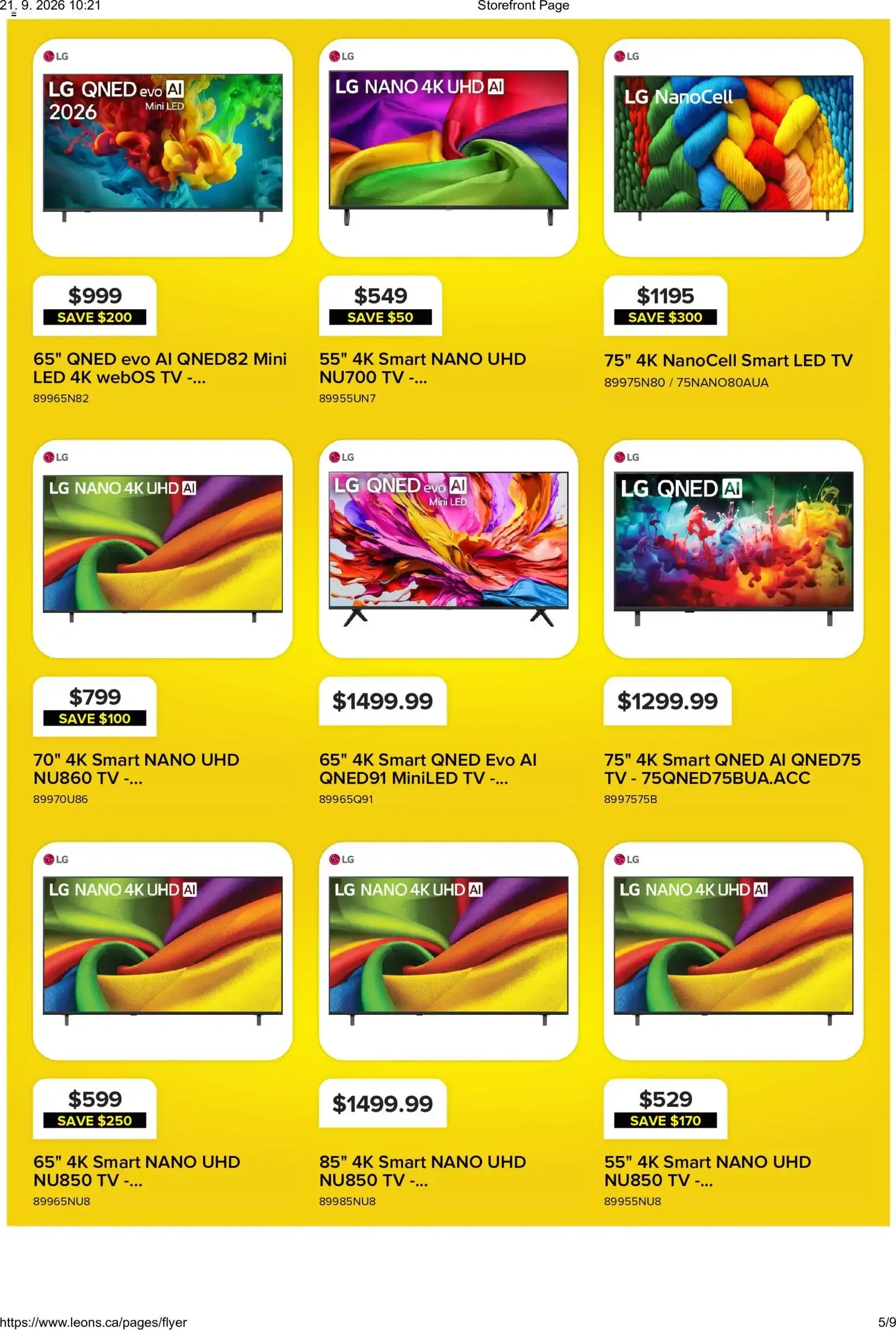 Leon's flyer - BBFL Electronics from Sep 17, 2026 > weekly specials & deals from September 17 to September 23 2026 - flyer page 5