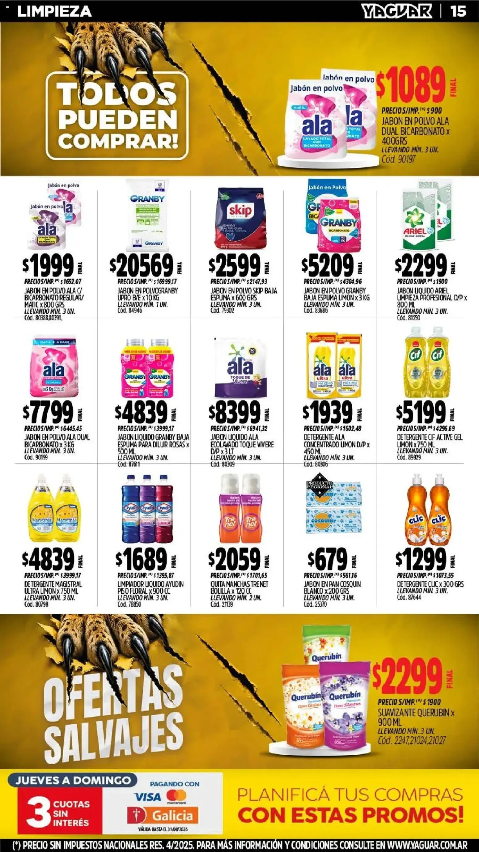 Ofertas de Yaguar - Oferta Semanal San Juan del 03/08/2026 - 08/08/2026 3 de agosto al 8 de agosto 2026 - Página 15 del catálogo