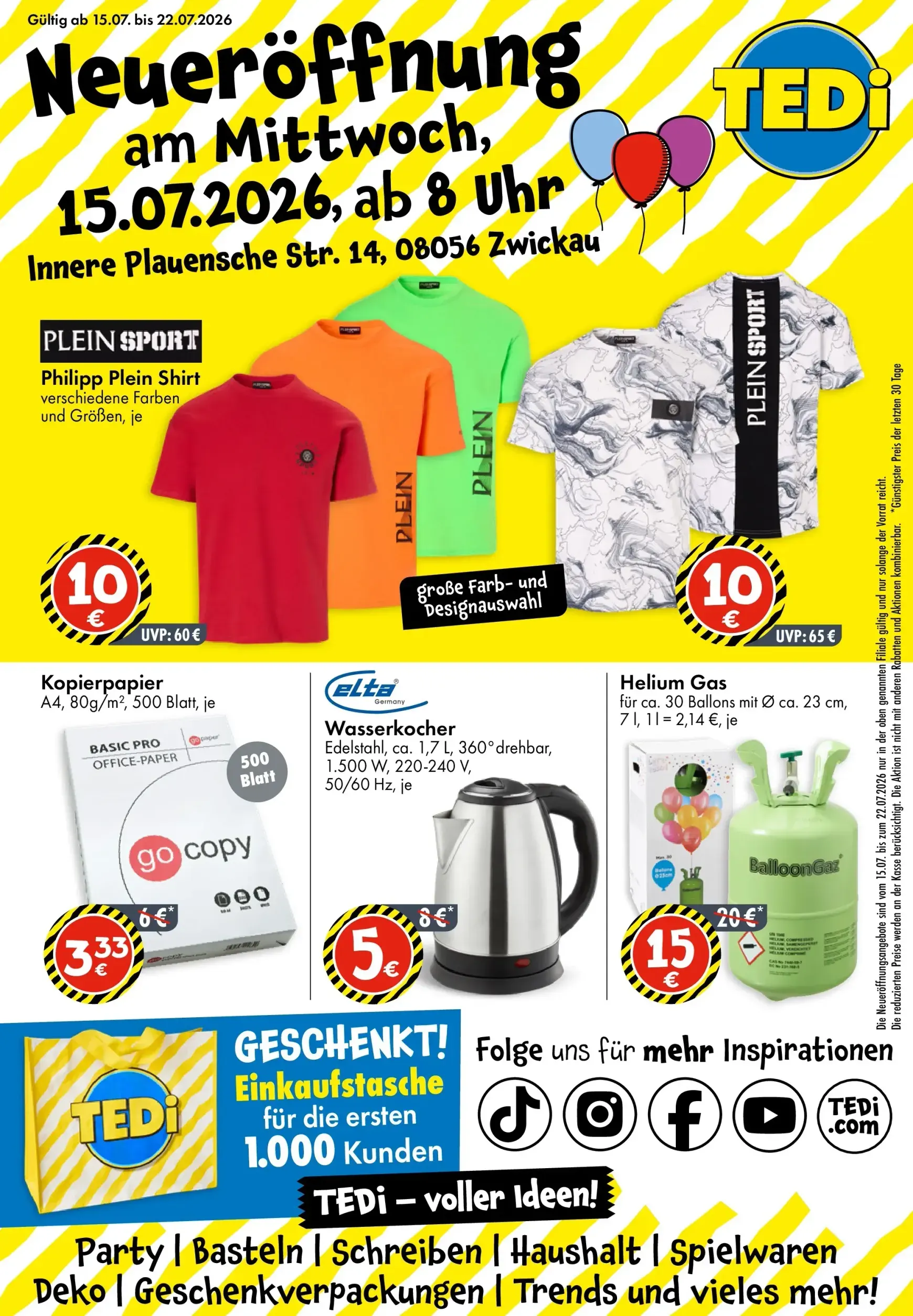 TEDi - Neueröffnung Zwickau - Prospekt von 15. Juli bis 22. Juli 2026 - Prospekt seite 1