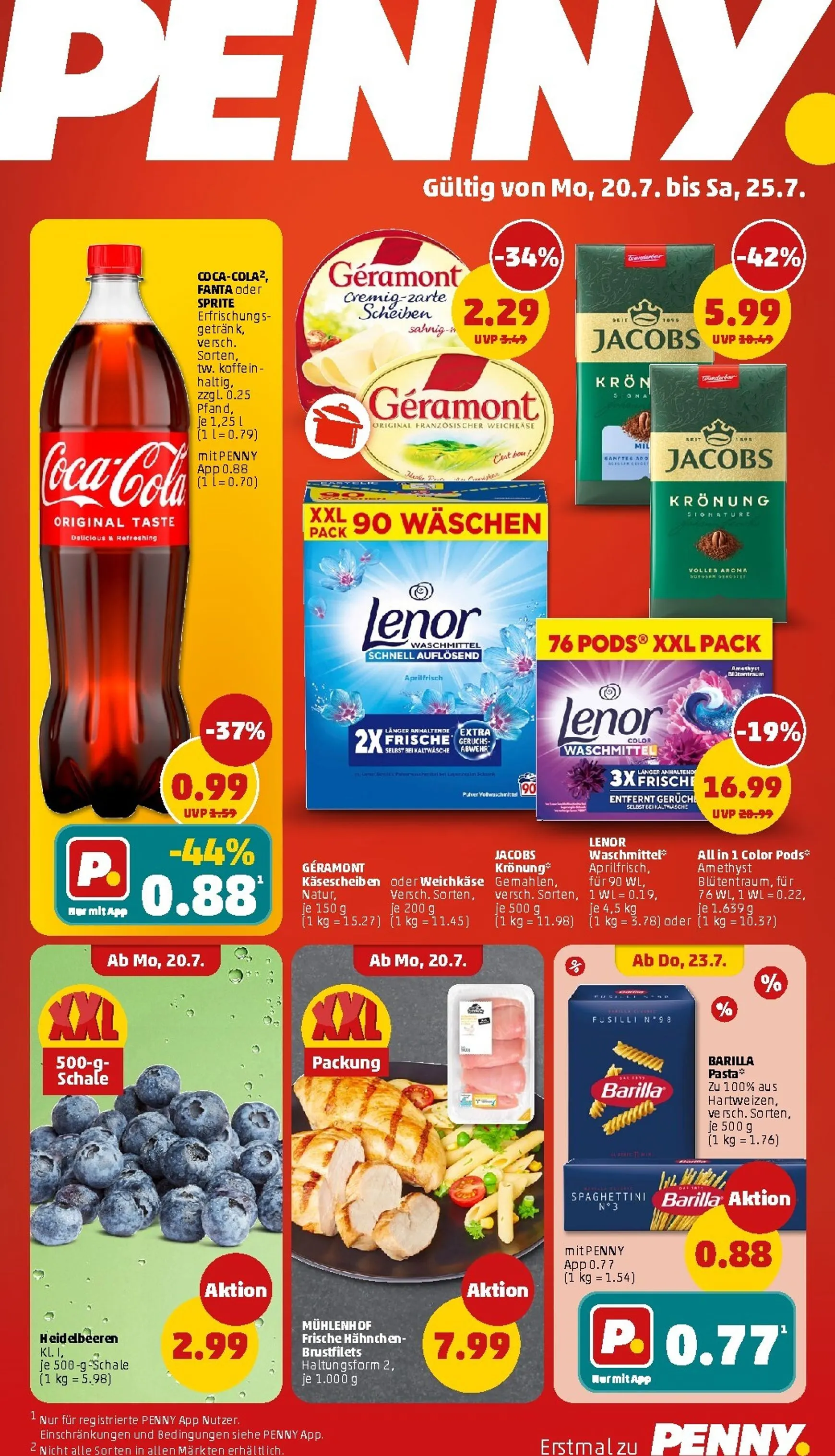 PENNY Prospekt – von Montag 20.07.2026 bis Samstag 25.07.2026 von 20. Juli bis 25. Juli 2026 - Prospekt seite 1