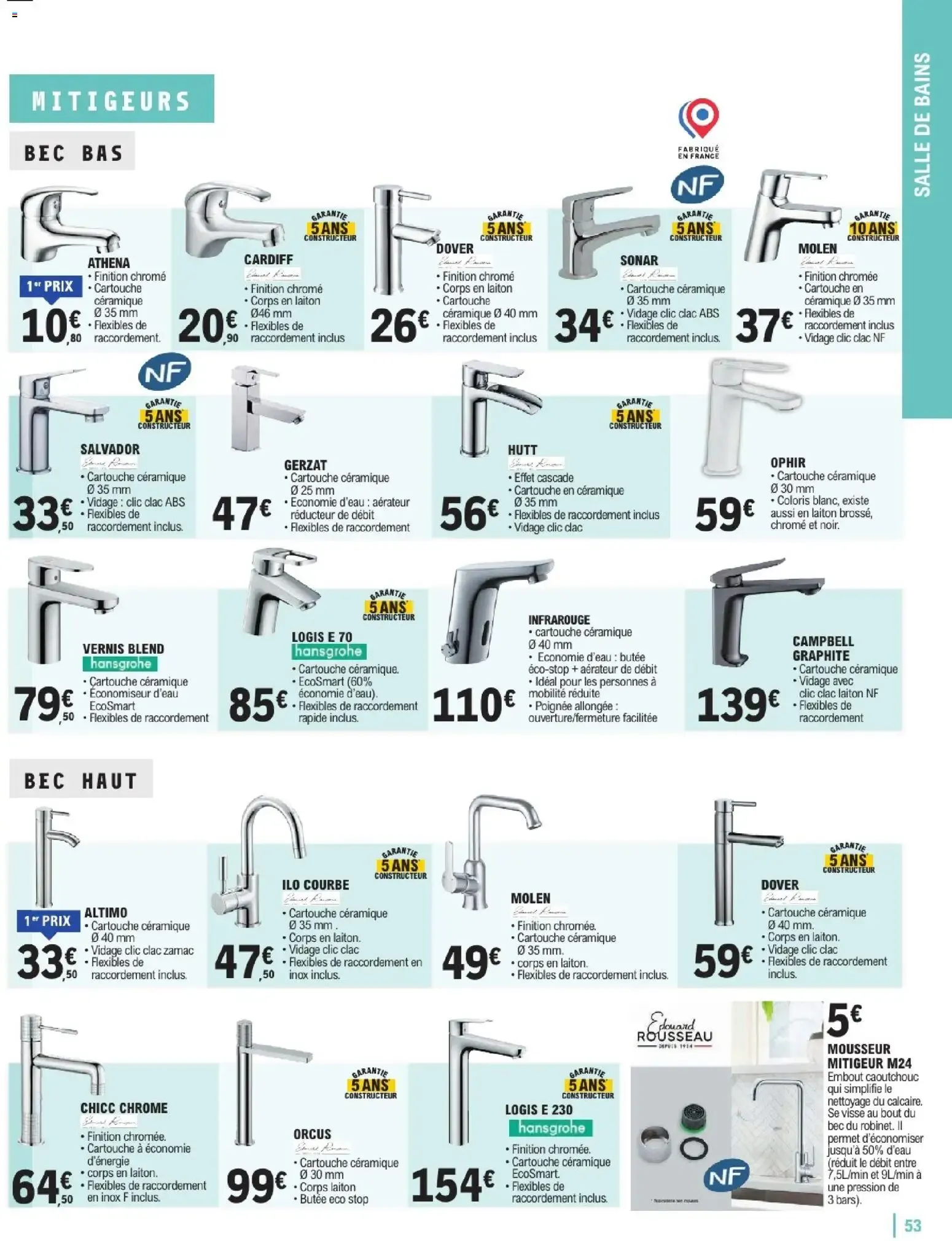 Brico E.Leclerc - Guide aménagement intérieur à partir du 06/01/2026 - promo en ligne du 6 janvier au 7 février 2026 - Catalogue page 53