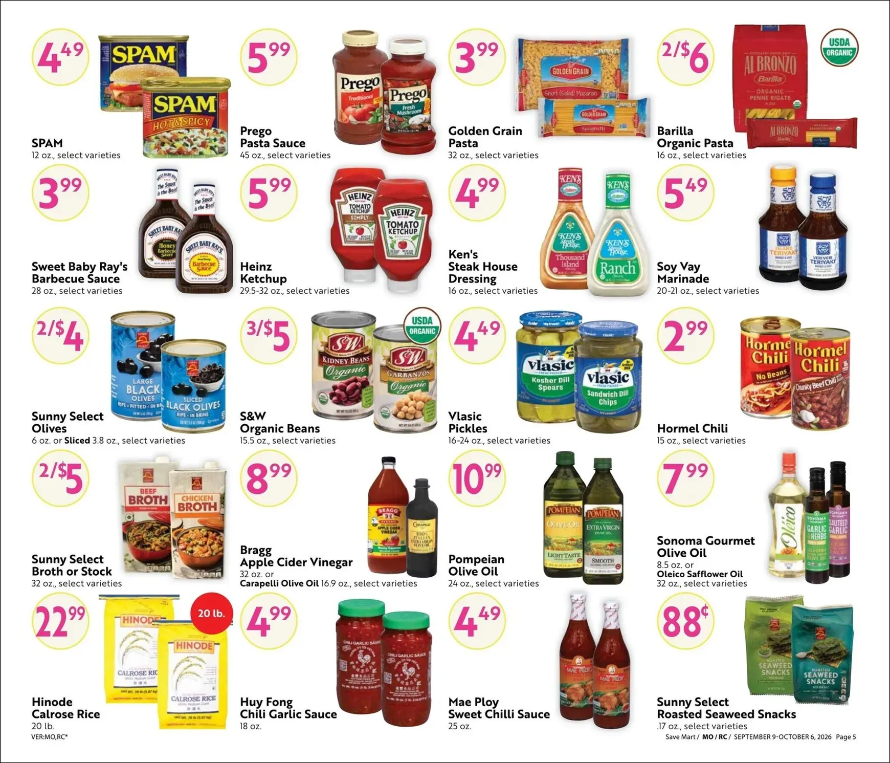 Weekly ad Current Save Mart - Steals & Deals leaflet valid from Wednesday 09/09/2026 to Tuesday 10/06/2026 from September 9 to October 6 2026 - Page 5