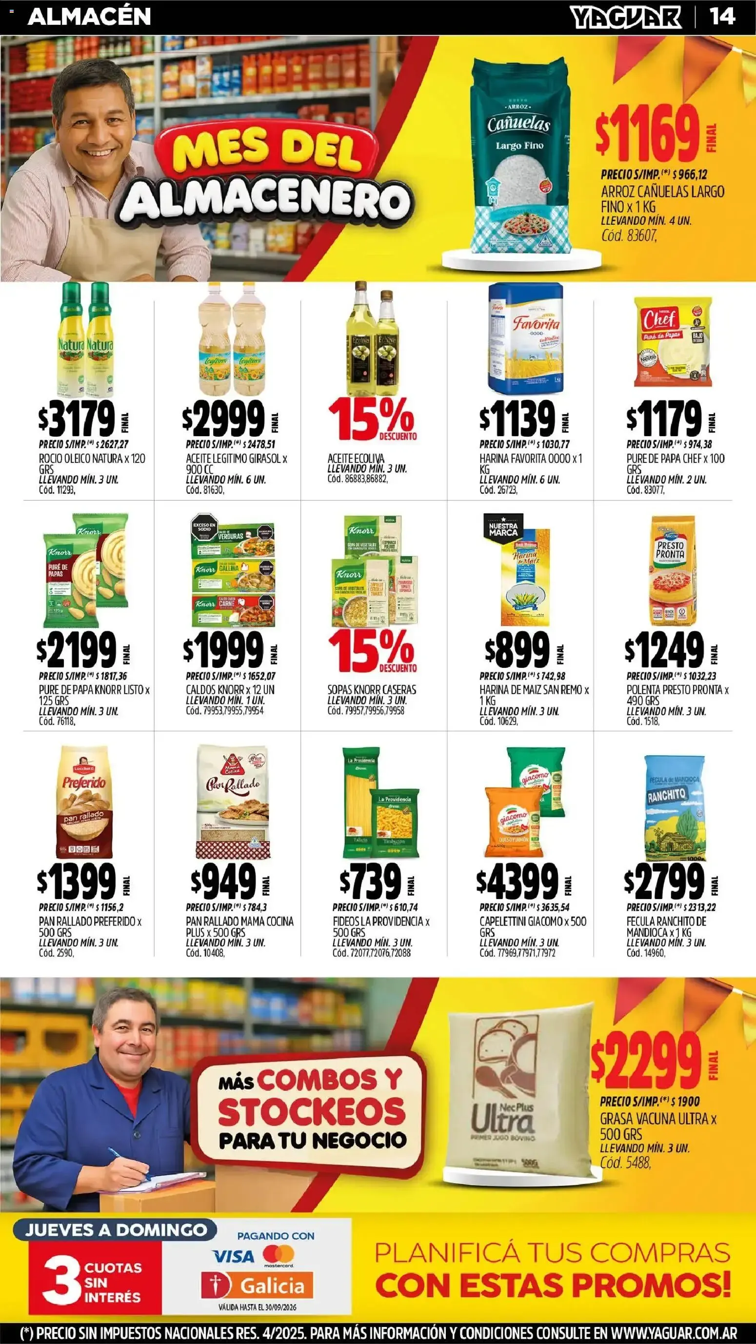 Ofertas de Mayorista Yaguar - Mes del Almacenero 31 de agosto al 6 de septiembre 2026 - Página 14 del catálogo