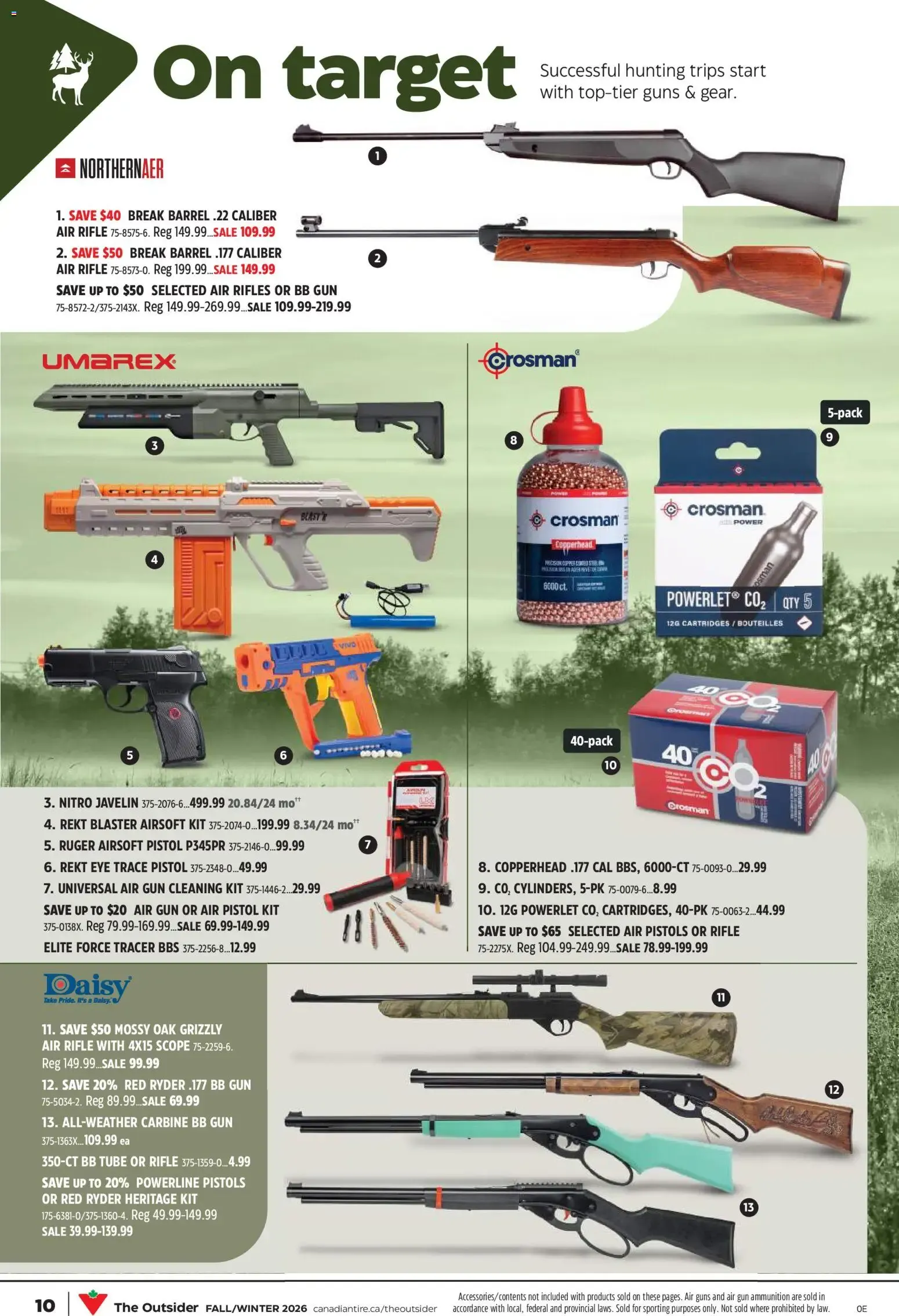 The Outsider - Your Fall Outdoor Guide (Canadian Tire) from August 27 to September 16 2026 - flyer page 10