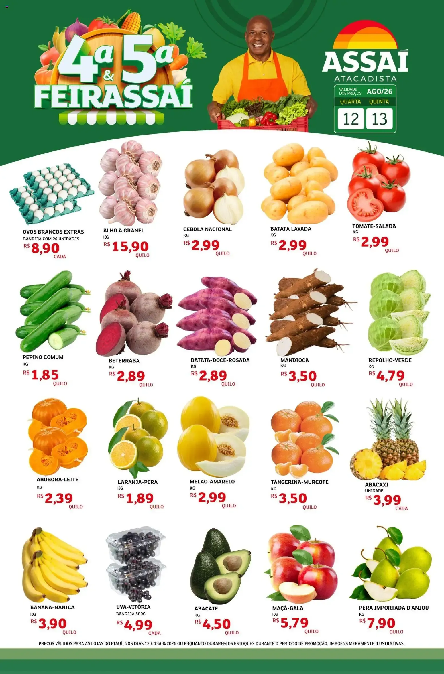 Encarte de Assaí Atacadista ofertas - PI de 12/08/2026 | Promoções Online 12 de agosto até 13 de agosto 2026 - Pagina 1
