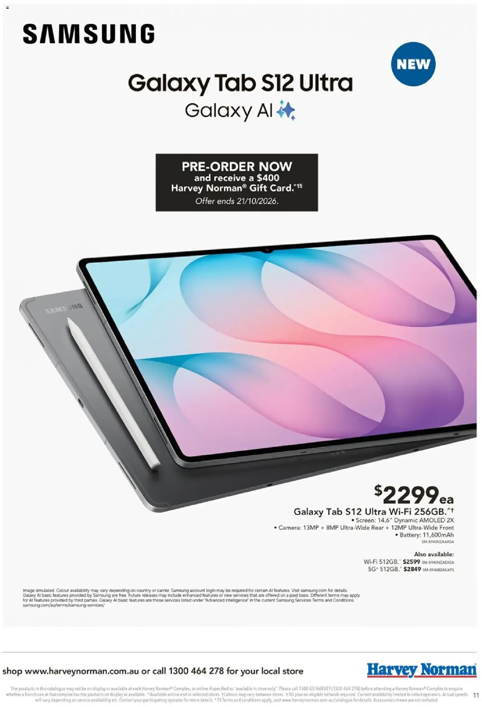 Harvey Norman Computers Shop trending Tech Deals - 15/10/2026 > weekly / monthly specials - Catalogue valid from 15 October to 28 October 2026 - page 11