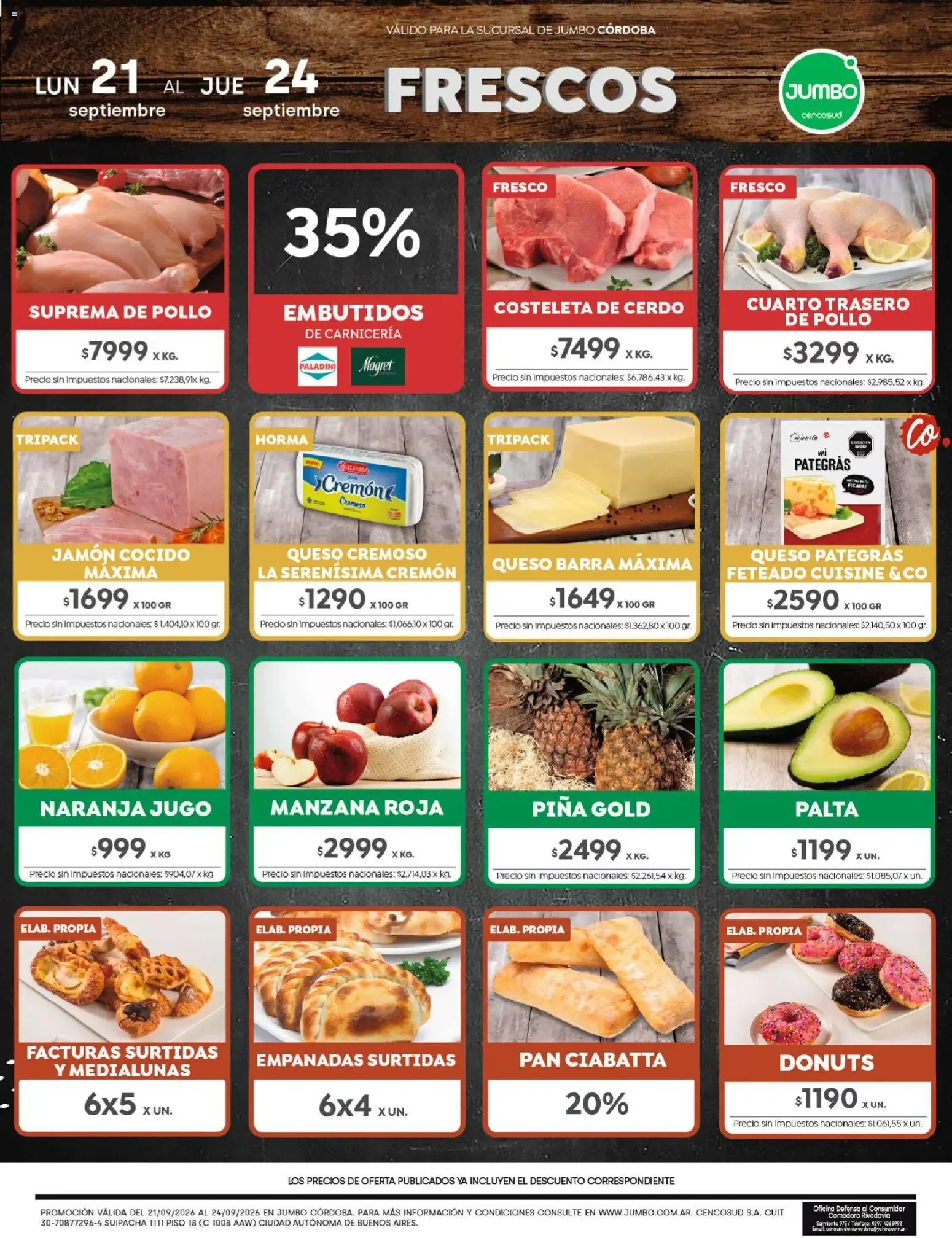 Ofertas de FRESCOS 21 de septiembre al 24 de septiembre 2026 - Página 1 del catálogo