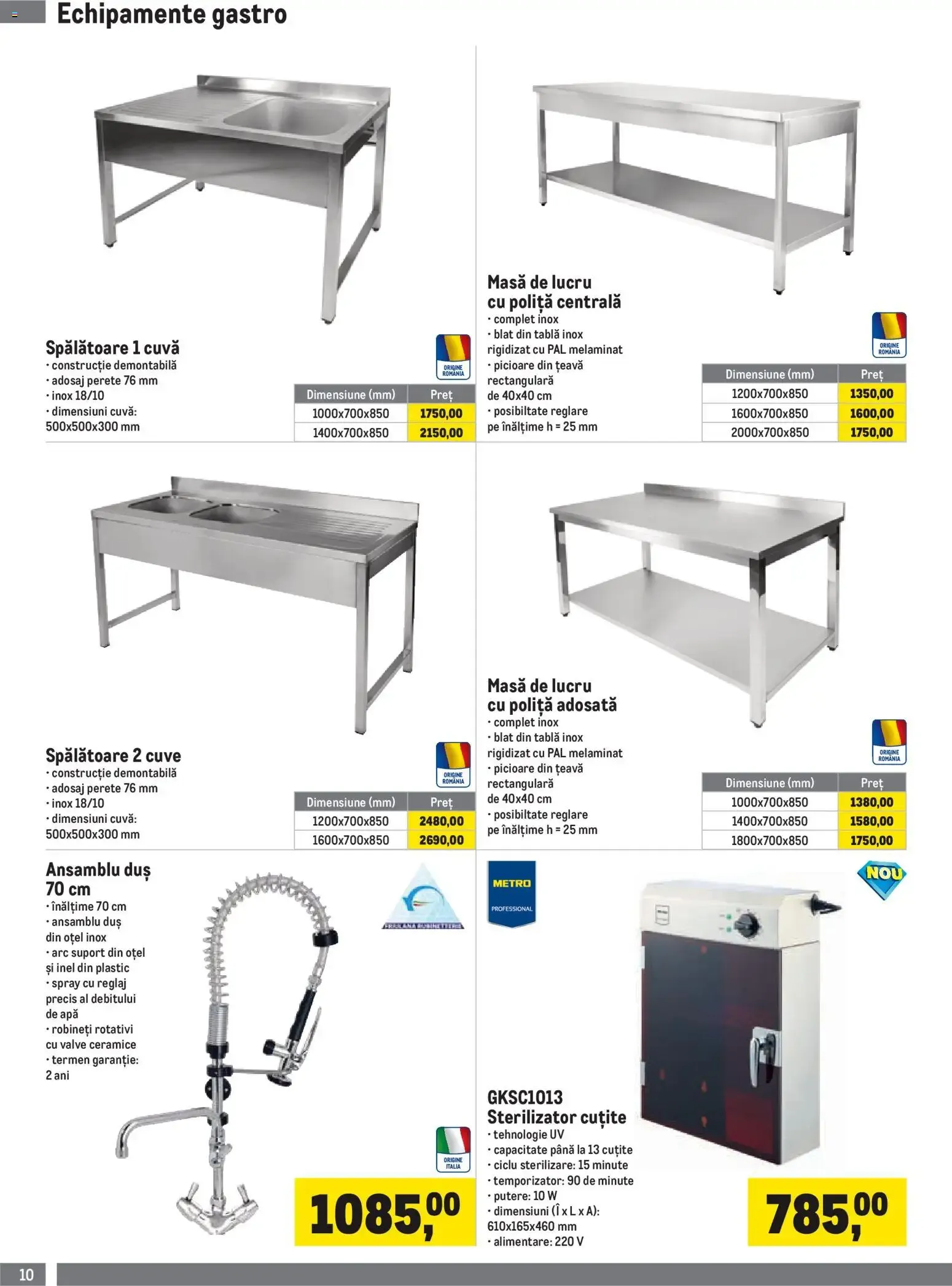 Catalog Metro Catalog Echipamente Pentru Horeca - Oferta 01.07.2026 - 30.09.2026 de la 1 iulie până la 30 septembrie 2026 - Revista Pagina 10