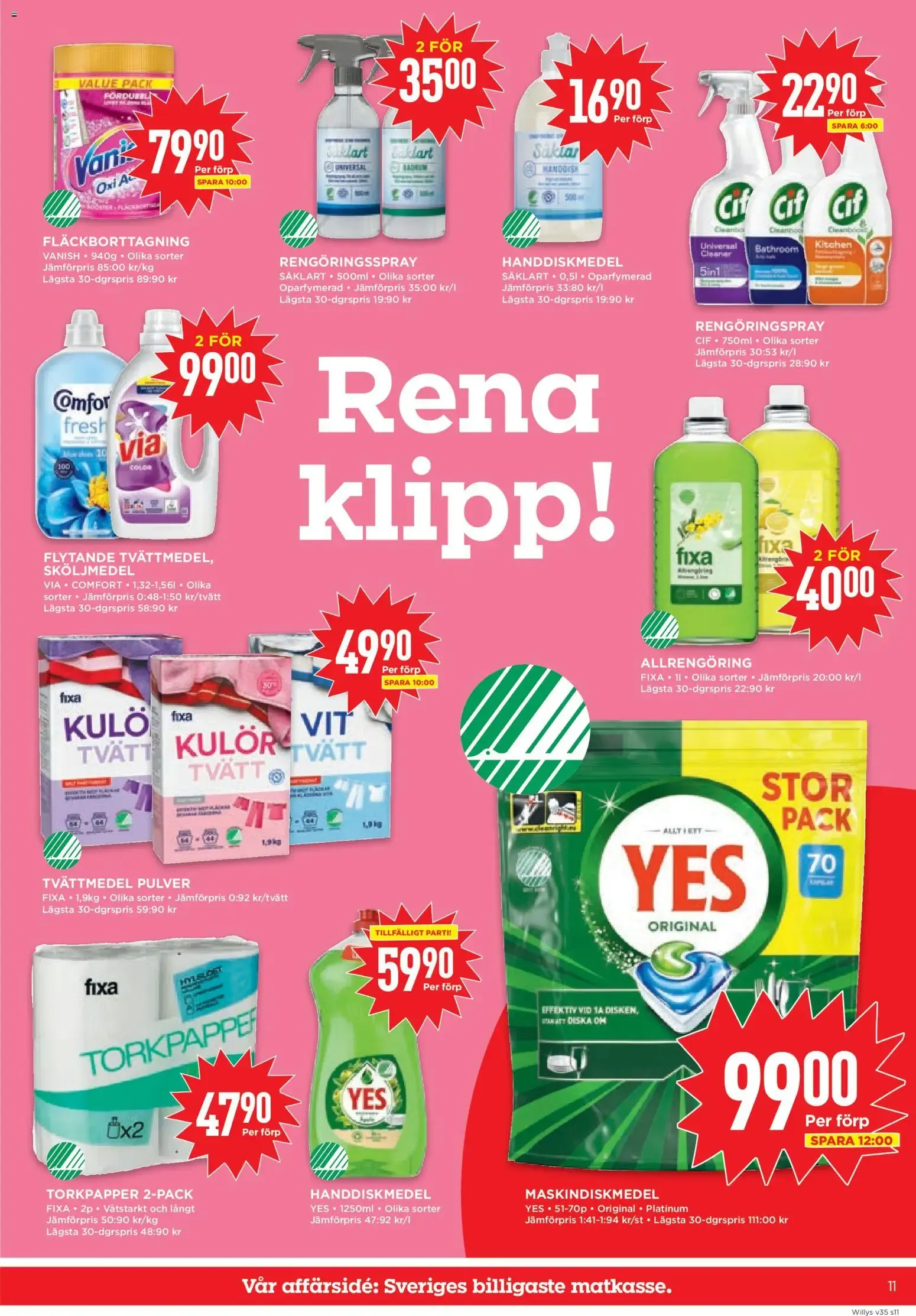 Willy:s - Fyll på vardagen! från 24 augusti till 30 augusti 2026 - Reklamblad sidor 11