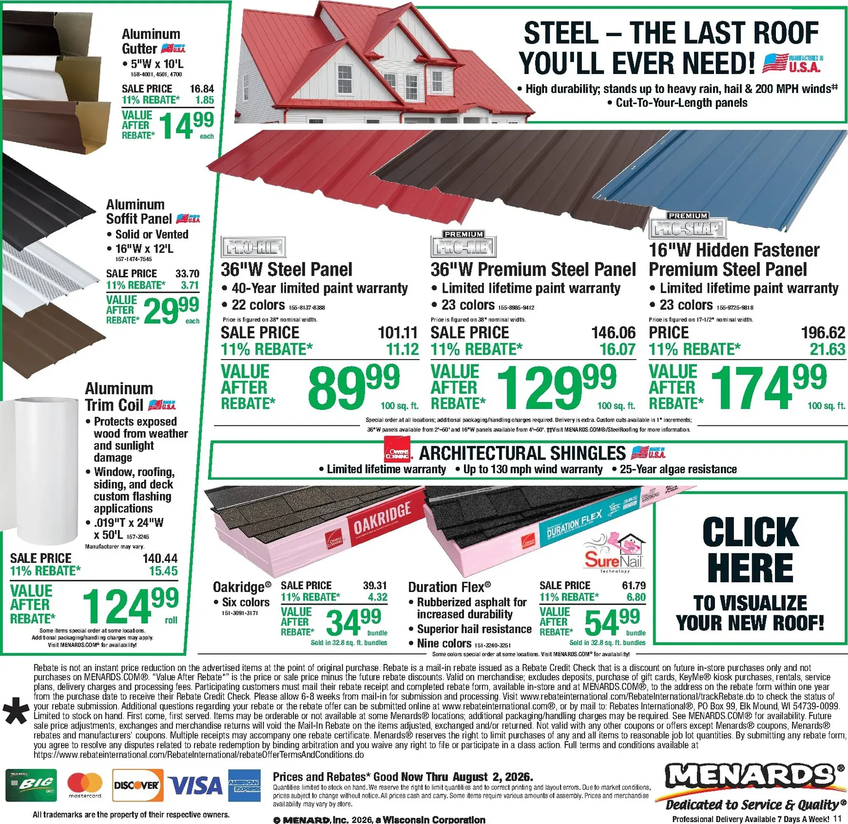 Weekly promotion Menards: 11% Rebate on Everything! spanning from July 23 to August 2 2026 - Page 17 for Catalogue 365