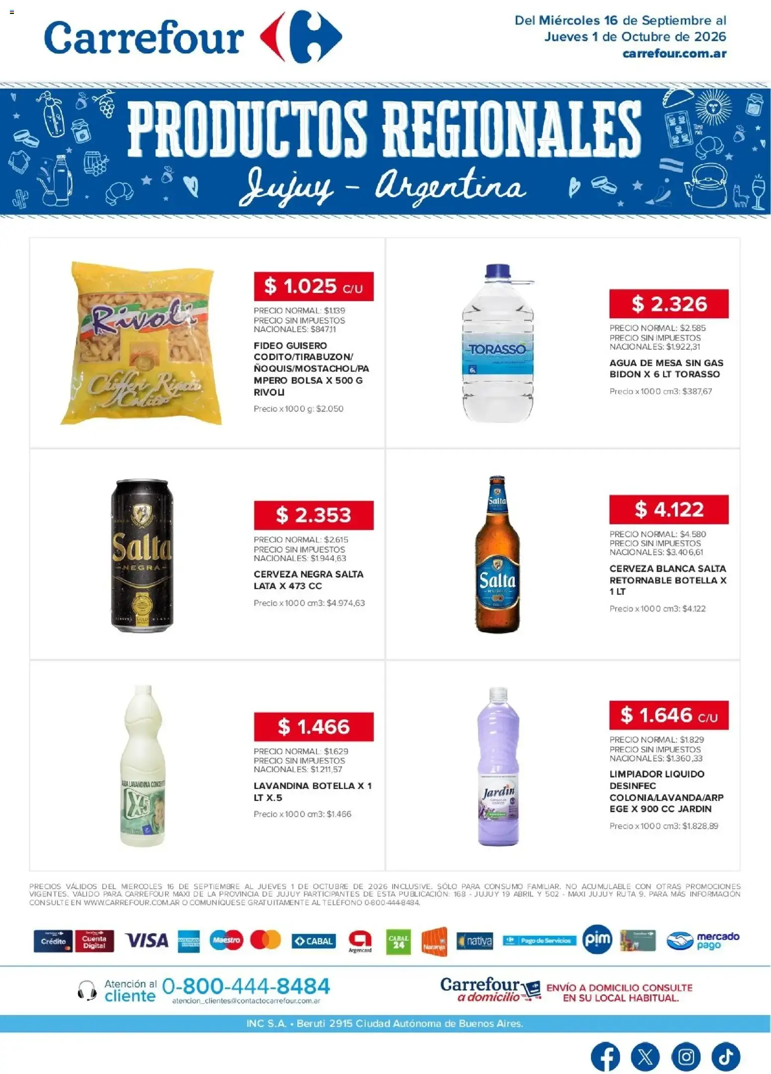 Ofertas de Carrefour - Regionales | Jujuy || del 16/09/2026 - 01/10/2026 || Promociones 16 de septiembre al 1 de octubre 2026 - Página 1 del catálogo