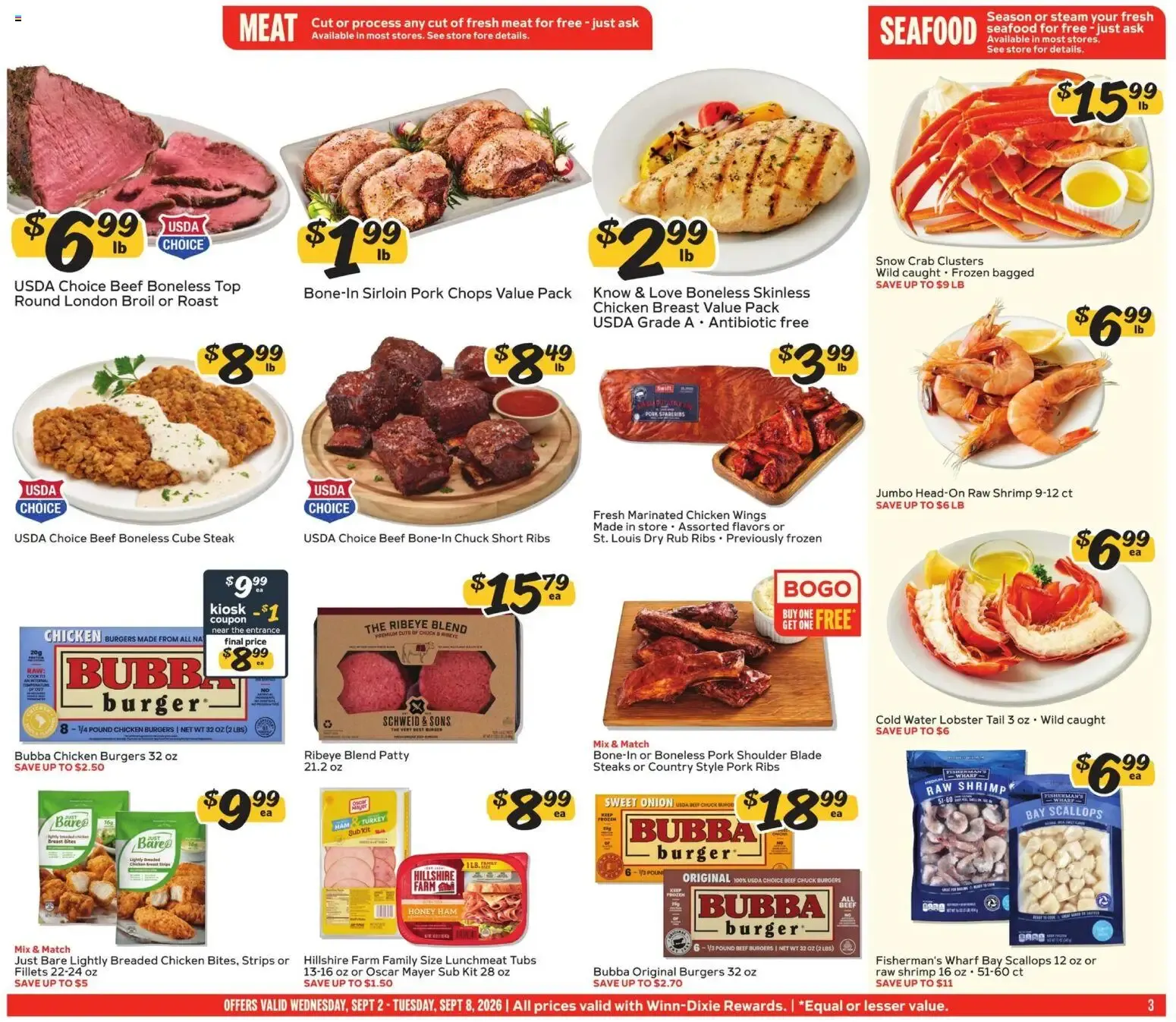 Weekly promotion Winn Dixie Weekly Ad (09/02 - 09/08 2026) - Flyer spanning from September 2 to September 8 2026 - Page 3 for Catalogue 365