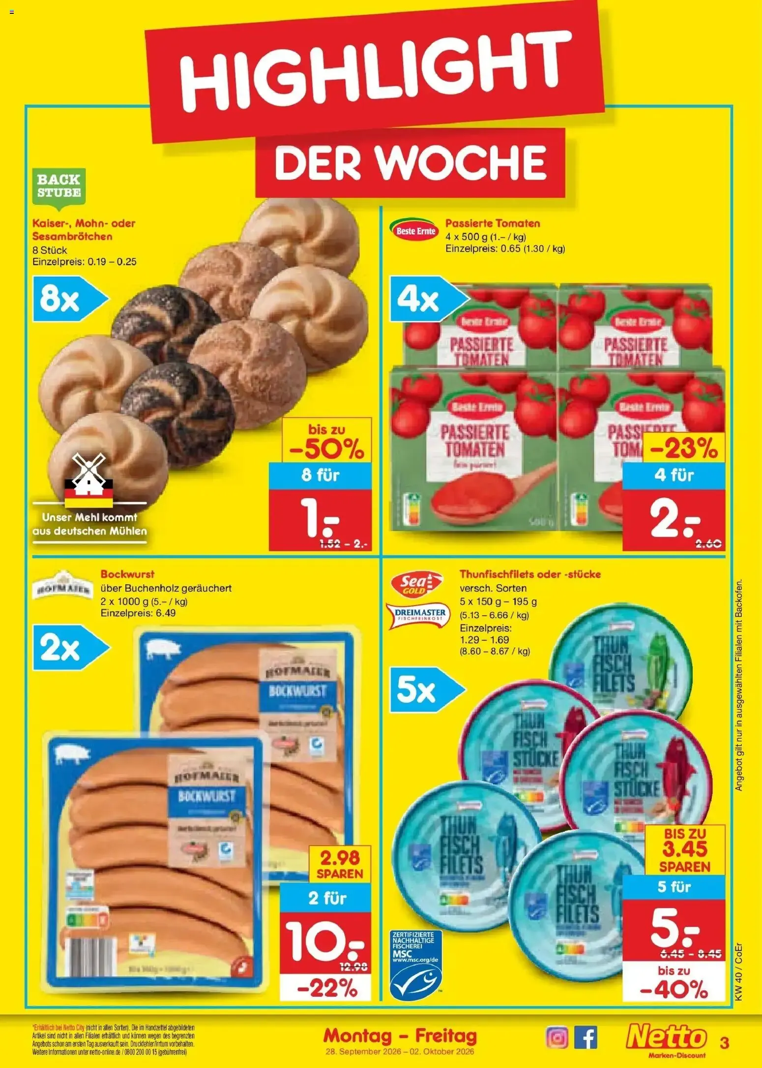 Netto Marken-Discount Prospekt Leipzig (ab 28.09.2026) » Angebote von 28. September bis 2. Oktober 2026 - Prospekt seite 3