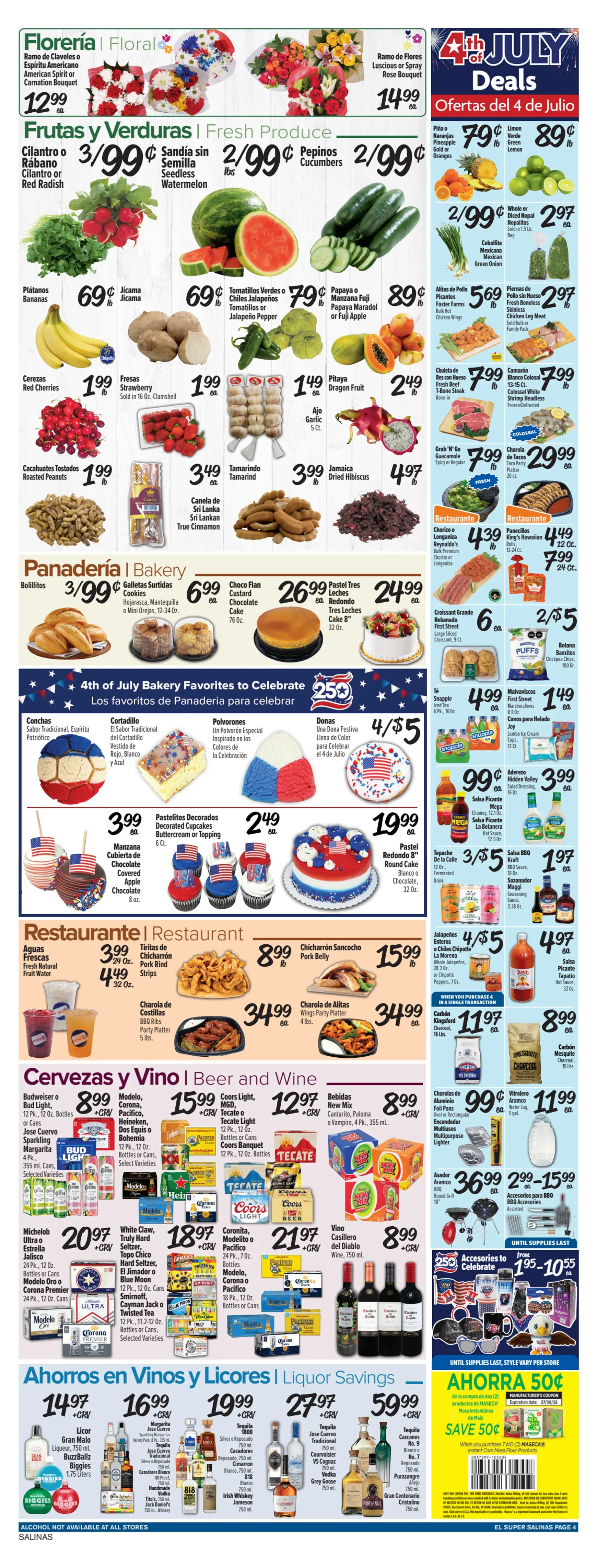 Weekly ad Current El Super - Salinas leaflet valid from Wednesday 07/01/2026 to Tuesday 07/07/2026 from July 1 to July 7 2026 - Page 4