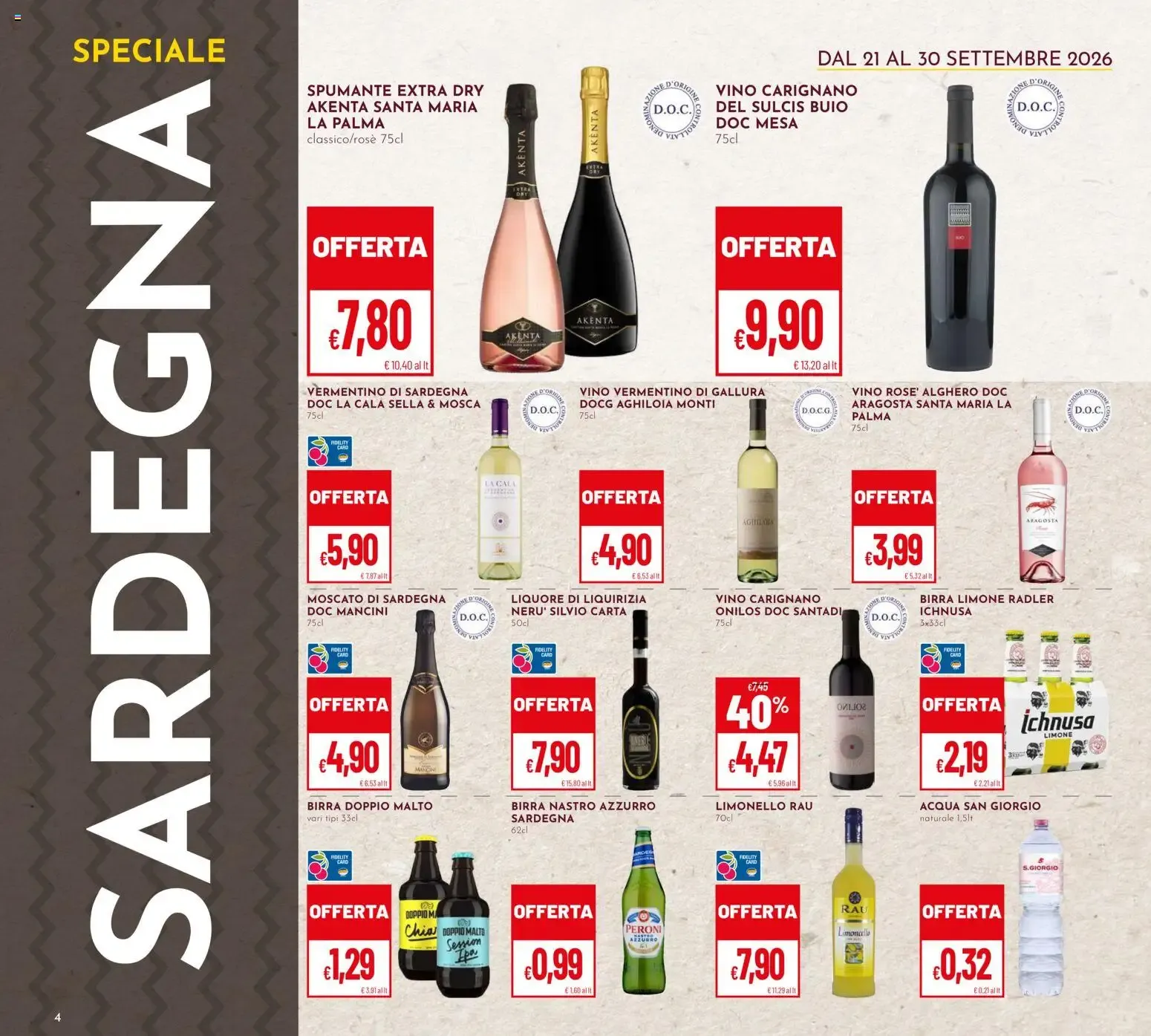 LA SARDEGNA DA GUSTARE da 21 settembre a 30 settembre di 2026 - Pagina del volantino 4
