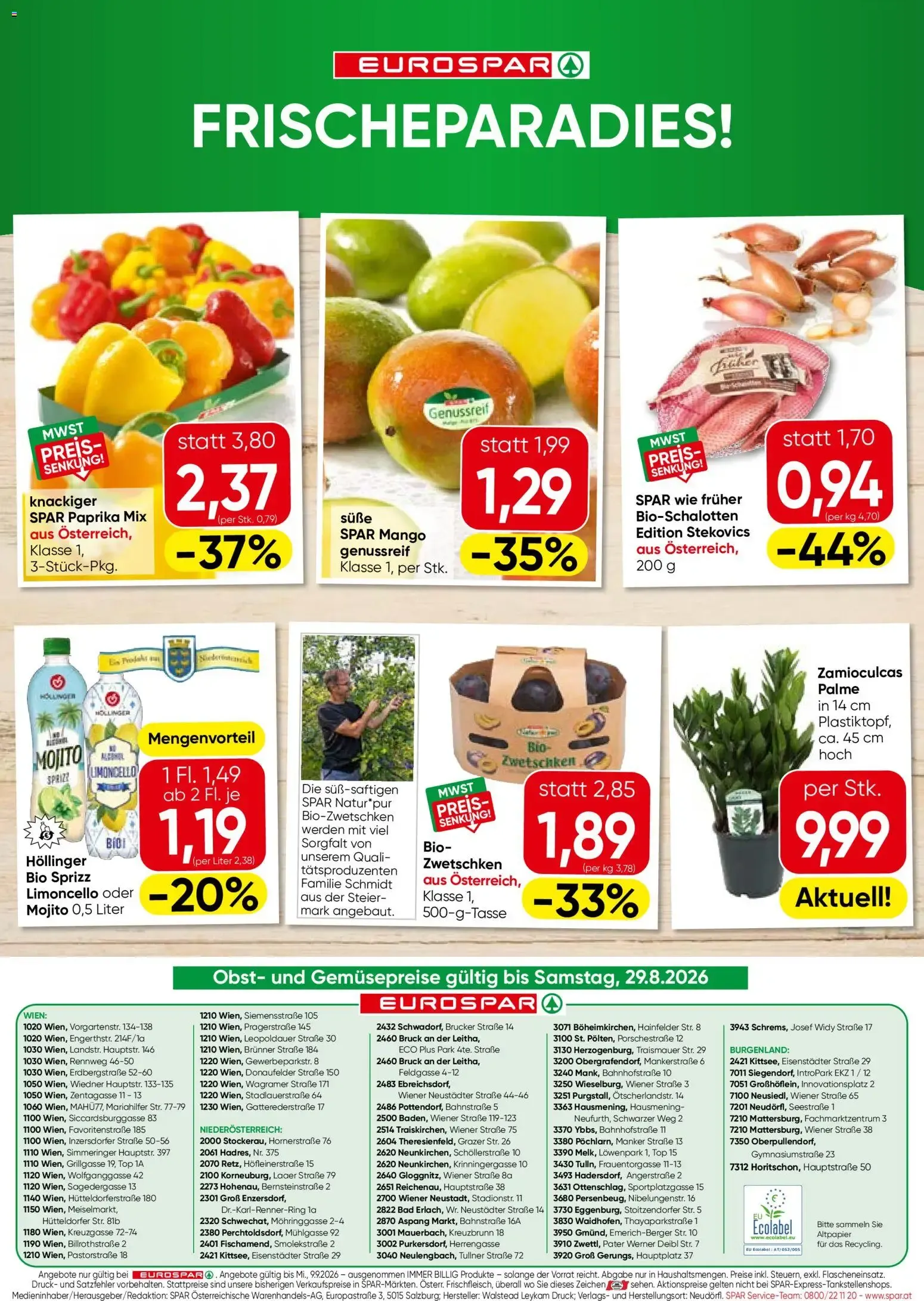 Eurospar Flugblatt von 27.08.2026 - Aktuelle Angebote von 27. August bis 9. September 2026 - Flugblätt seite  16