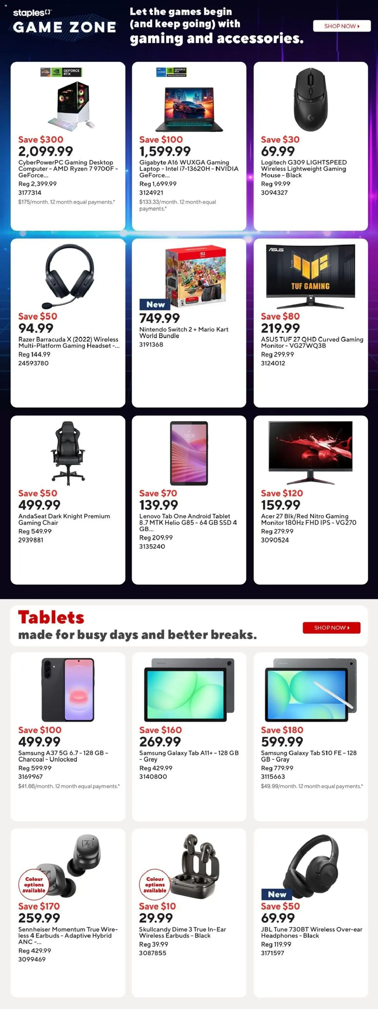 Staples Semi-annual Big Chair + Desk Event from October 16 to October 29 2026 - flyer page 10