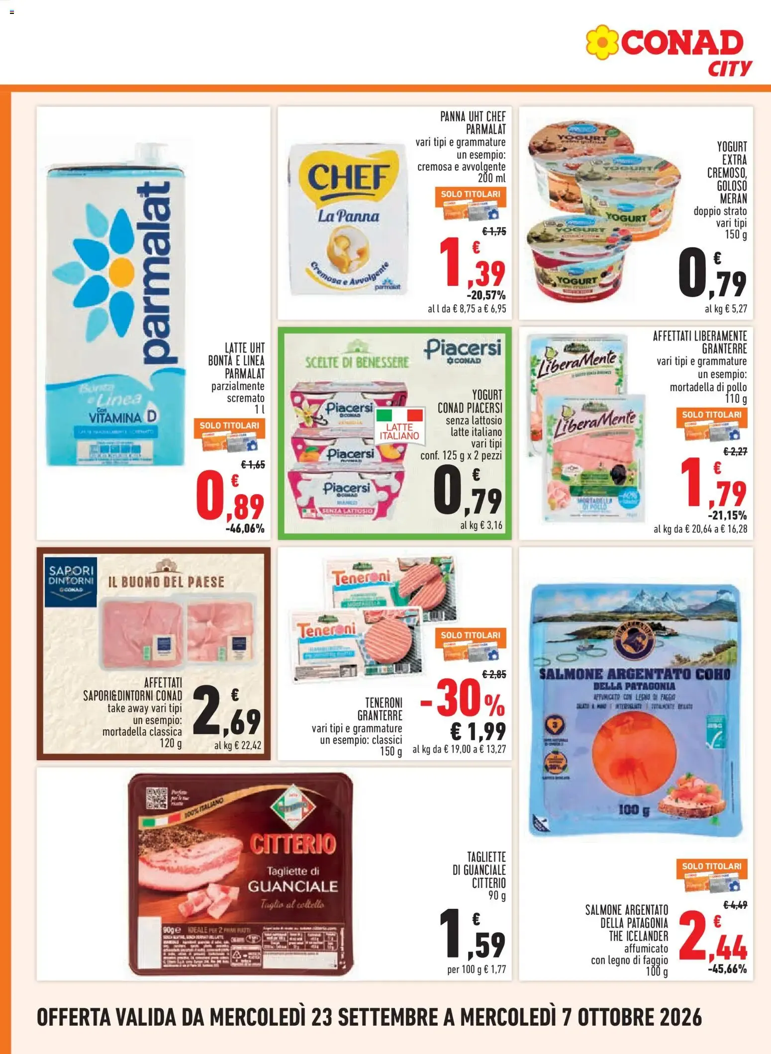 Volantino Conad City: Taglio Netto da 23 settembre a 7 ottobre di 2026 - Pagina del volantino 8