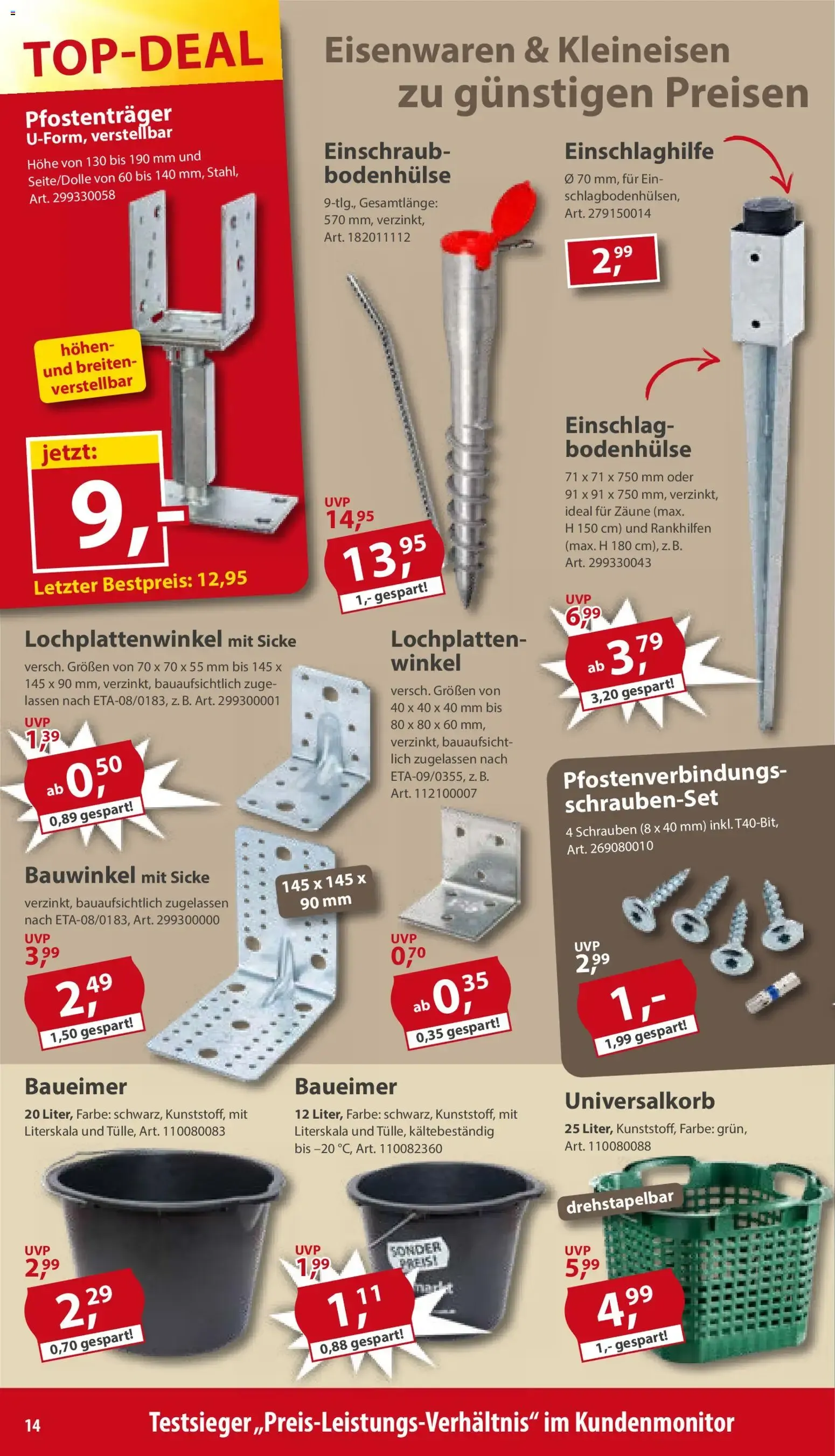 Sonderpreis Baumarkt Prospekt (ab 06.06.2026) zum Blättern von 6. Juni bis 12. Juni 2026 - Prospekt seite 14