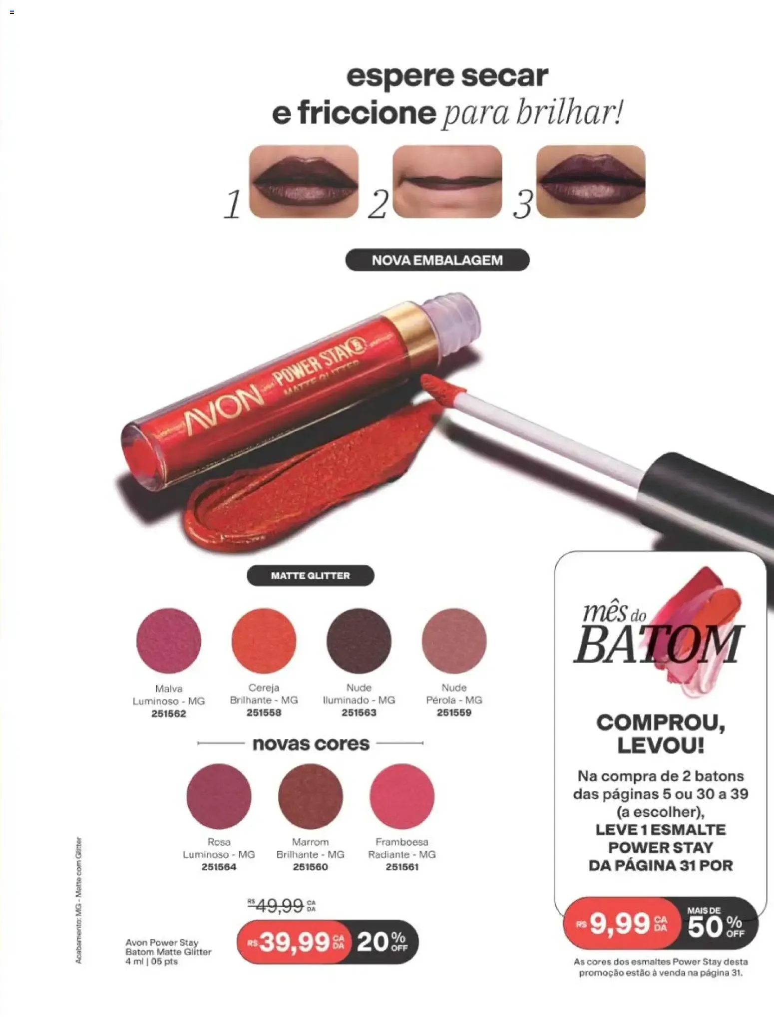 Encarte de Avon | Campanha Ciclo 12/2026 | Mês do Batom com Power Stay Matte Glitter 19 de julho até 9 de agosto 2026 - Pagina 5