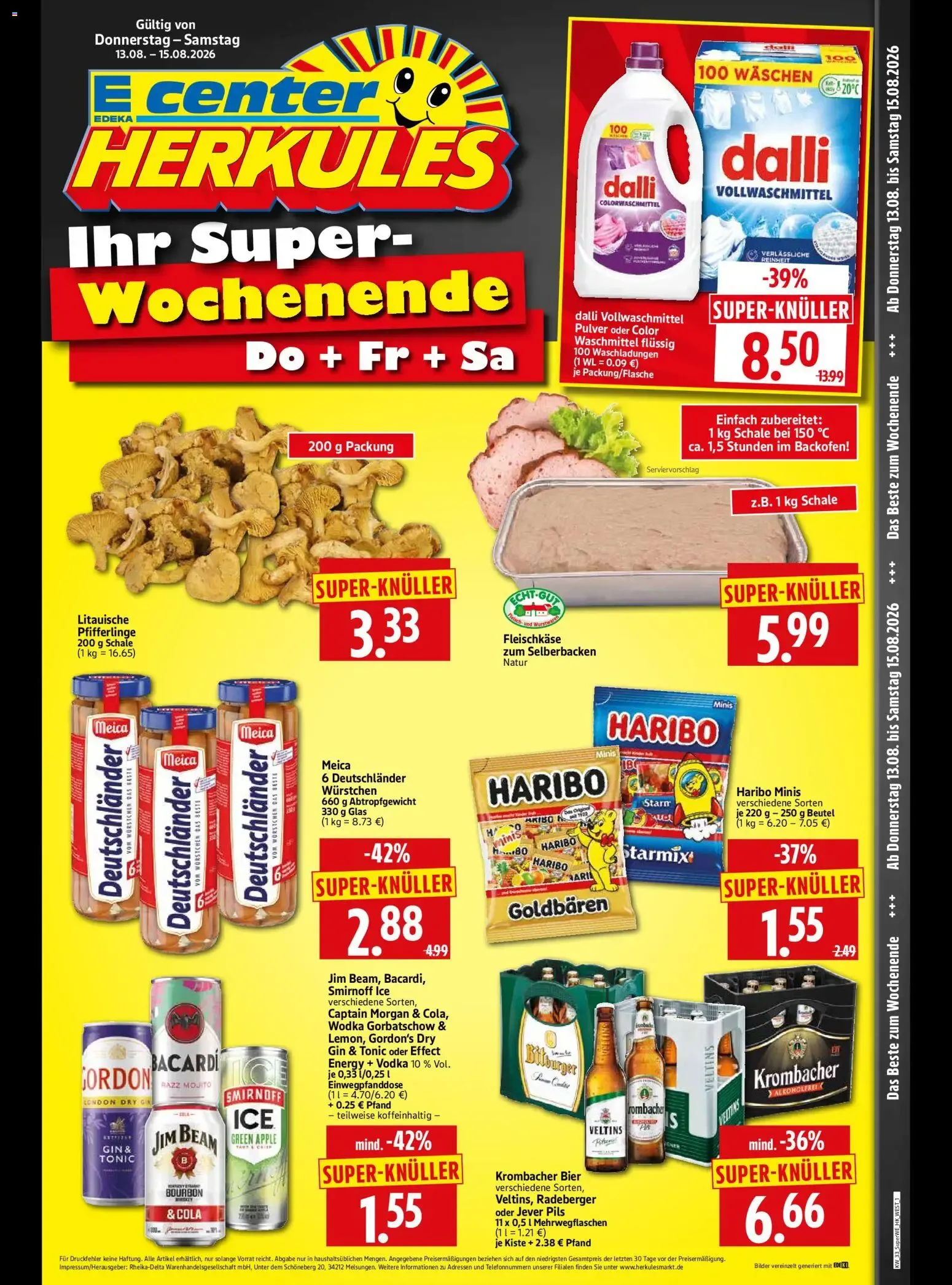 Edeka Herkules Ihr Super-Wochenende von 13. August bis 15. August 2026 - Prospekt seite 1