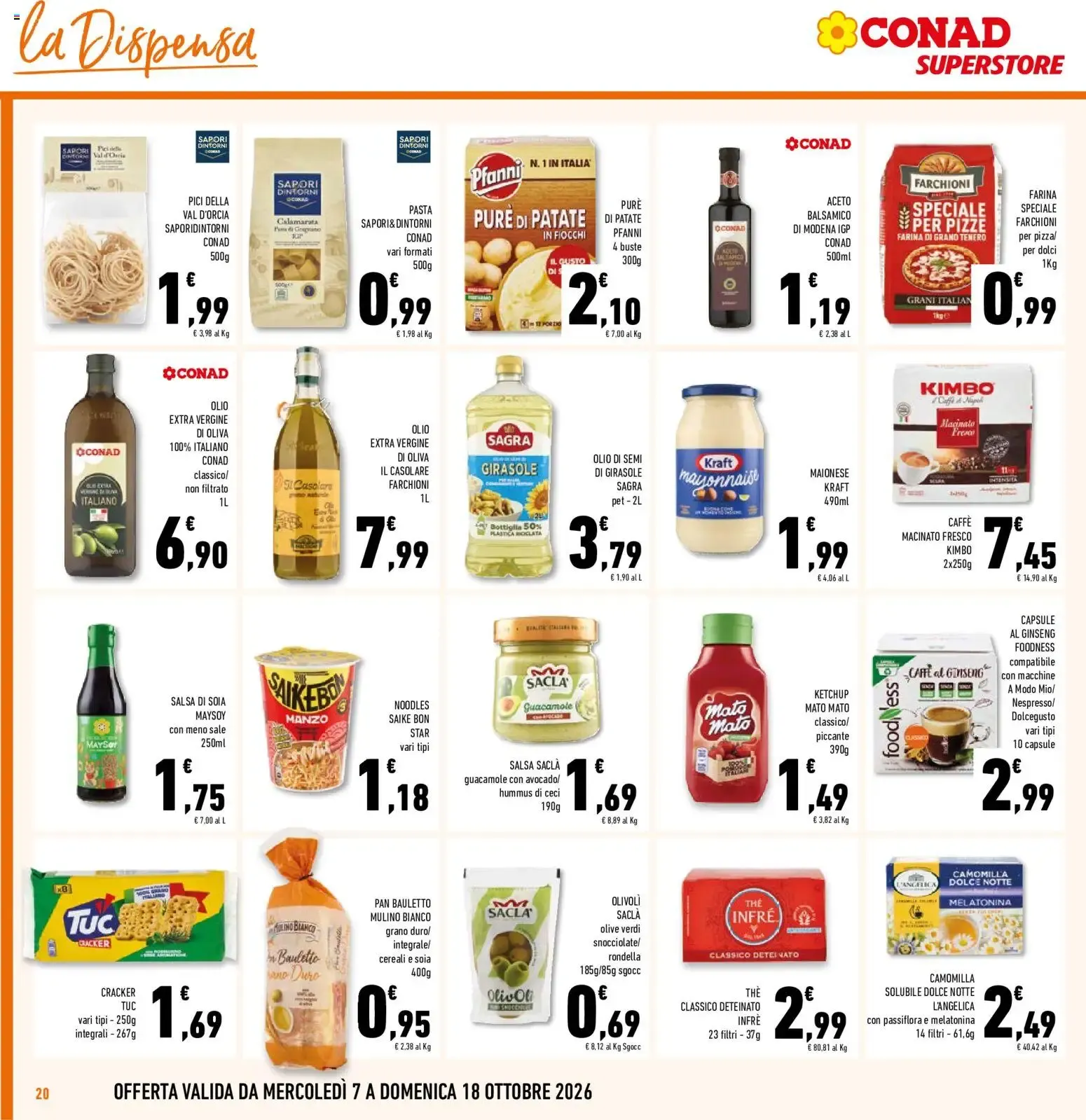 Anteprima volantino Conad dal 07/10/2026 prossima settimana da 7 ottobre a 18 ottobre di 2026 - Pagina del volantino 20