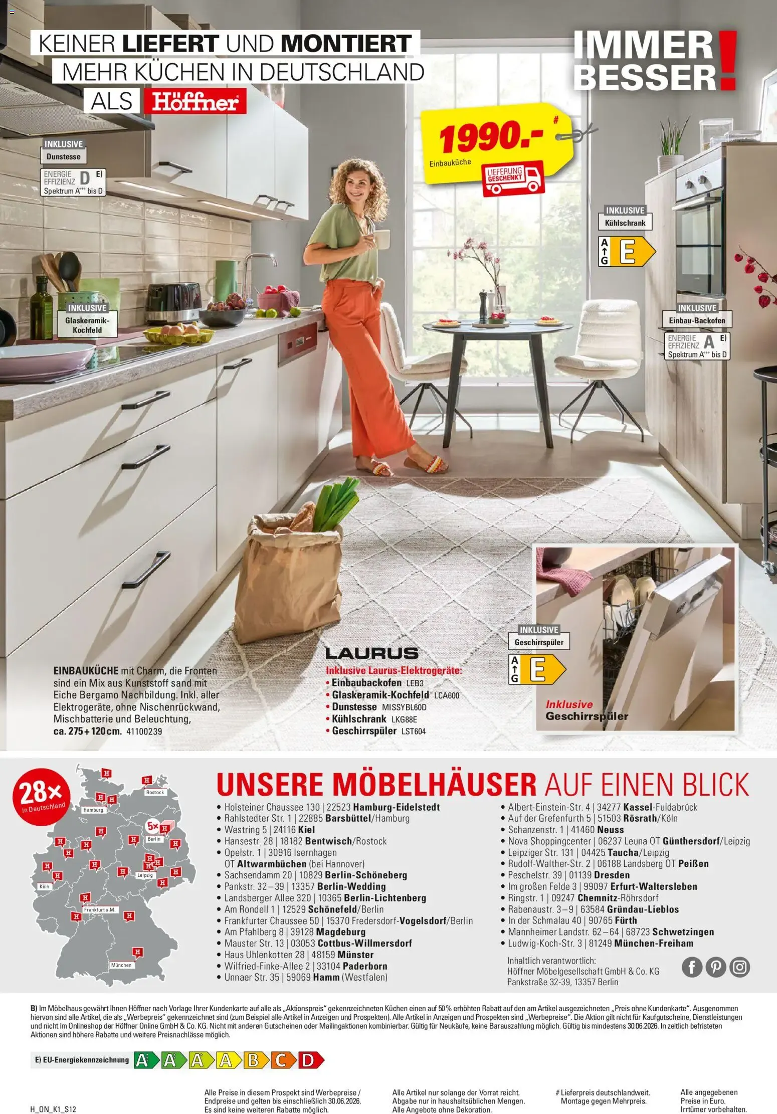 Höffner Küchen Spezial von 6. Mai bis 30. Juni 2026 - Prospekt seite 12